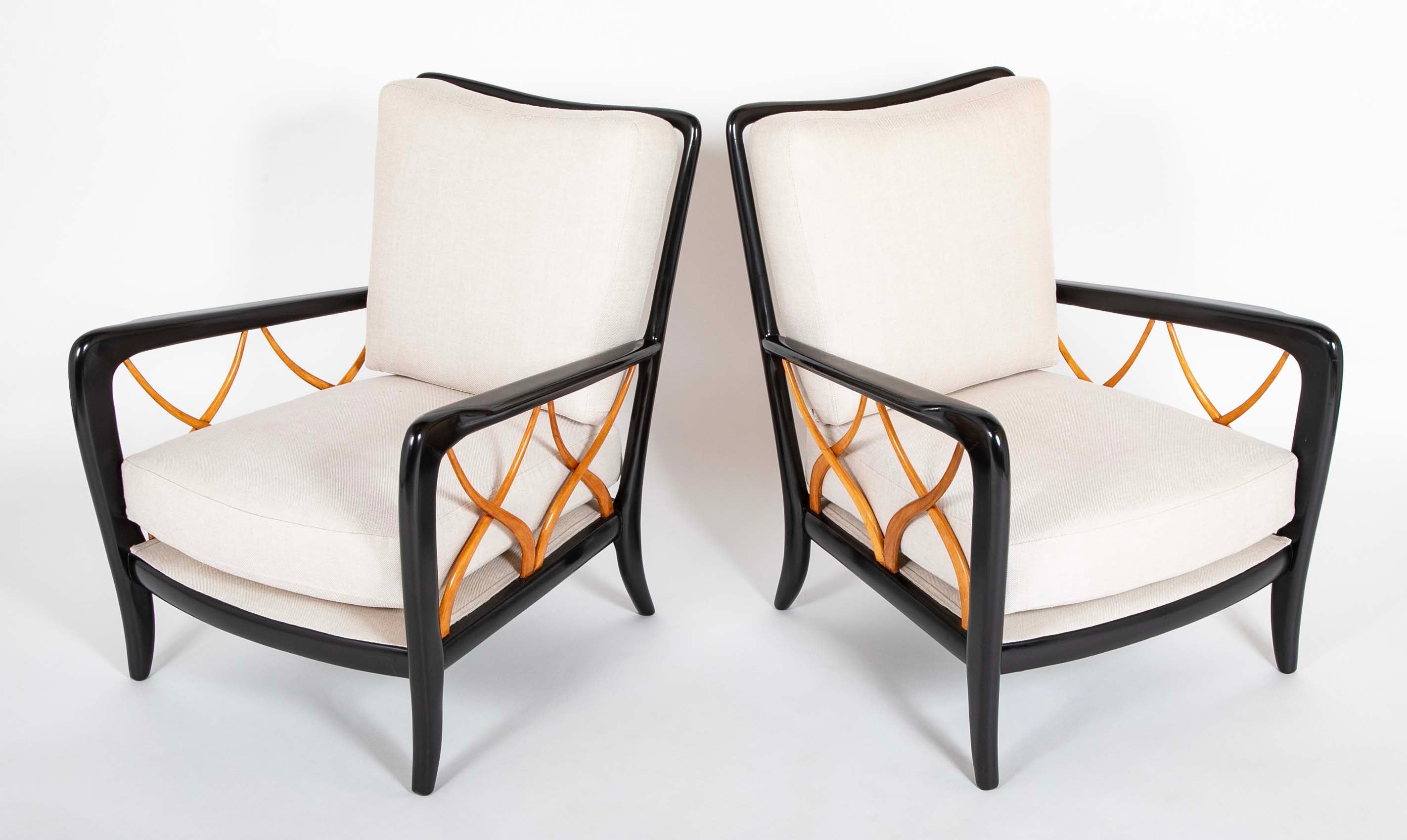 Pair Of Paolo Buffa Style Lounge Chairs