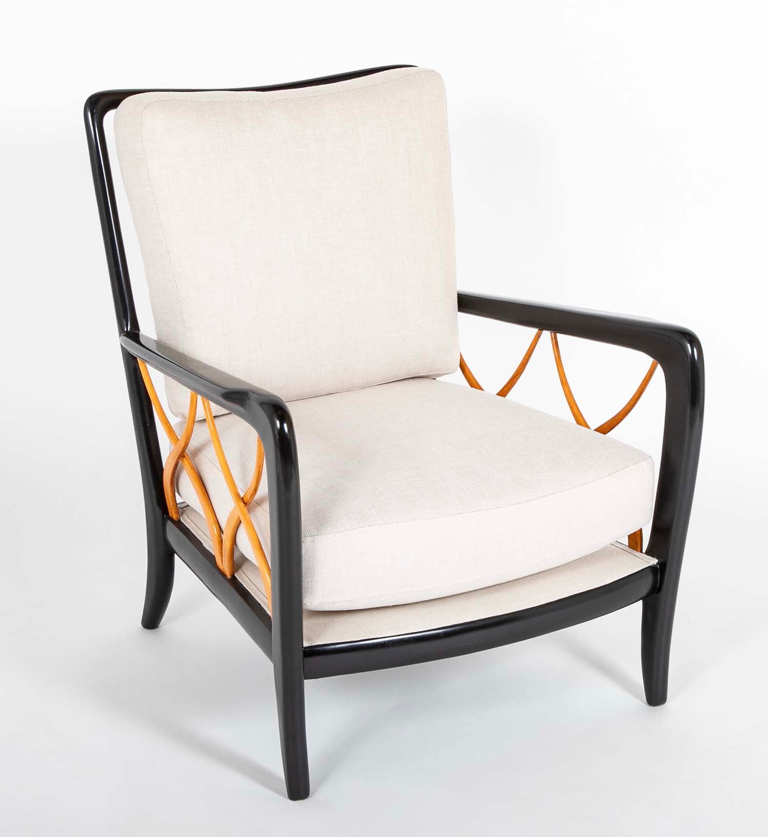 Pair Of Paolo Buffa Style Lounge Chairs