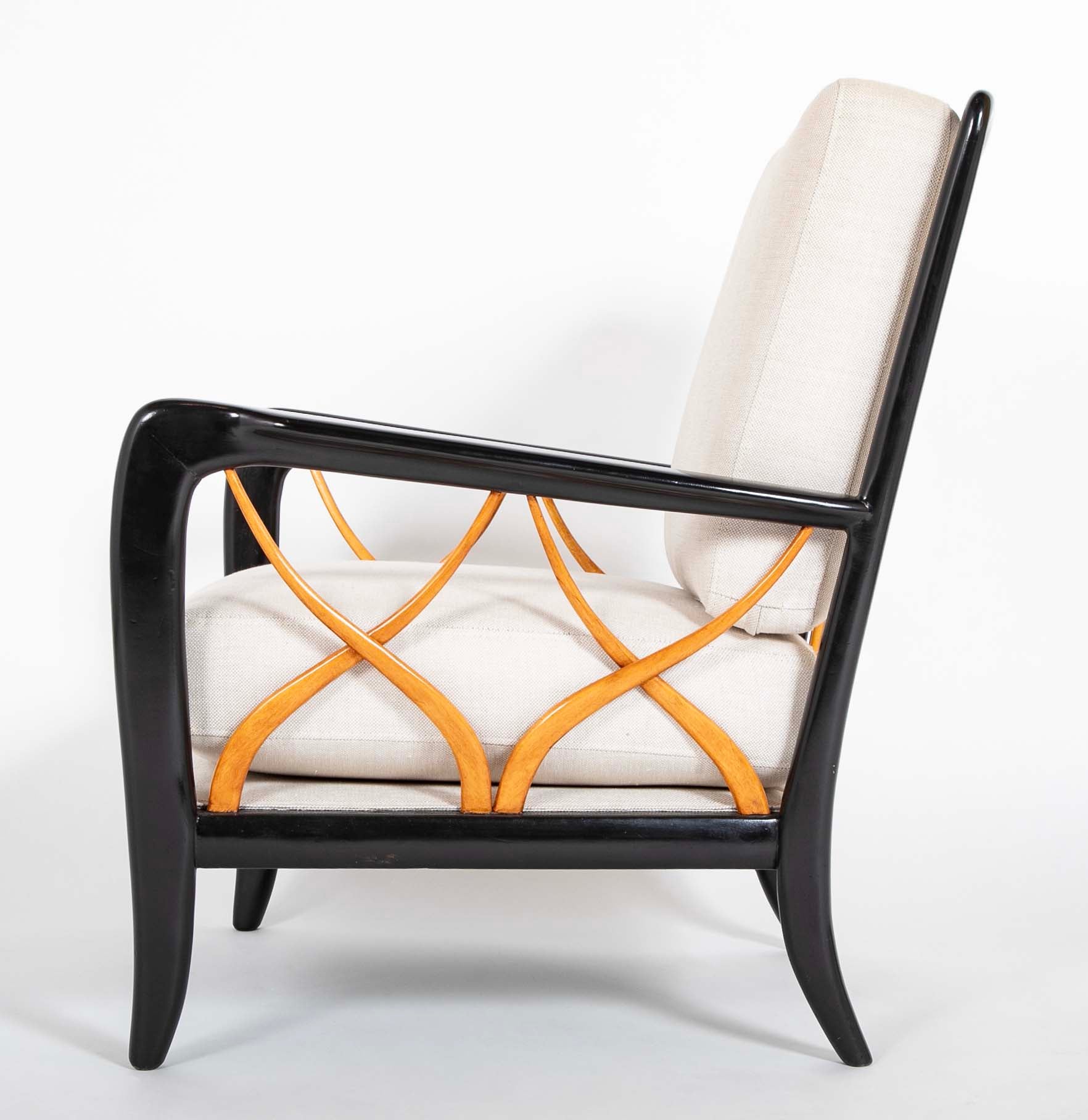 Pair Of Paolo Buffa Style Lounge Chairs