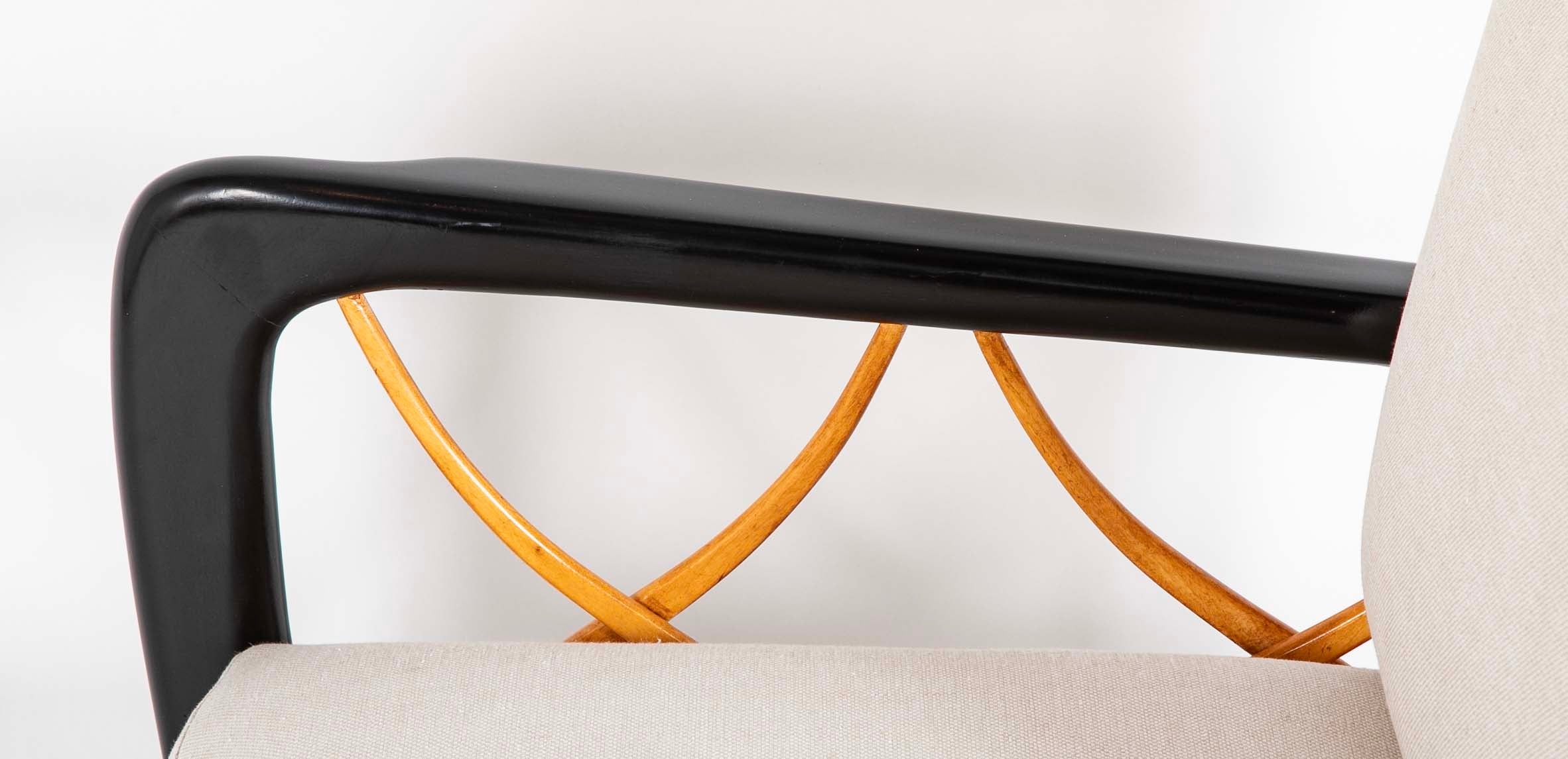 Pair Of Paolo Buffa Style Lounge Chairs