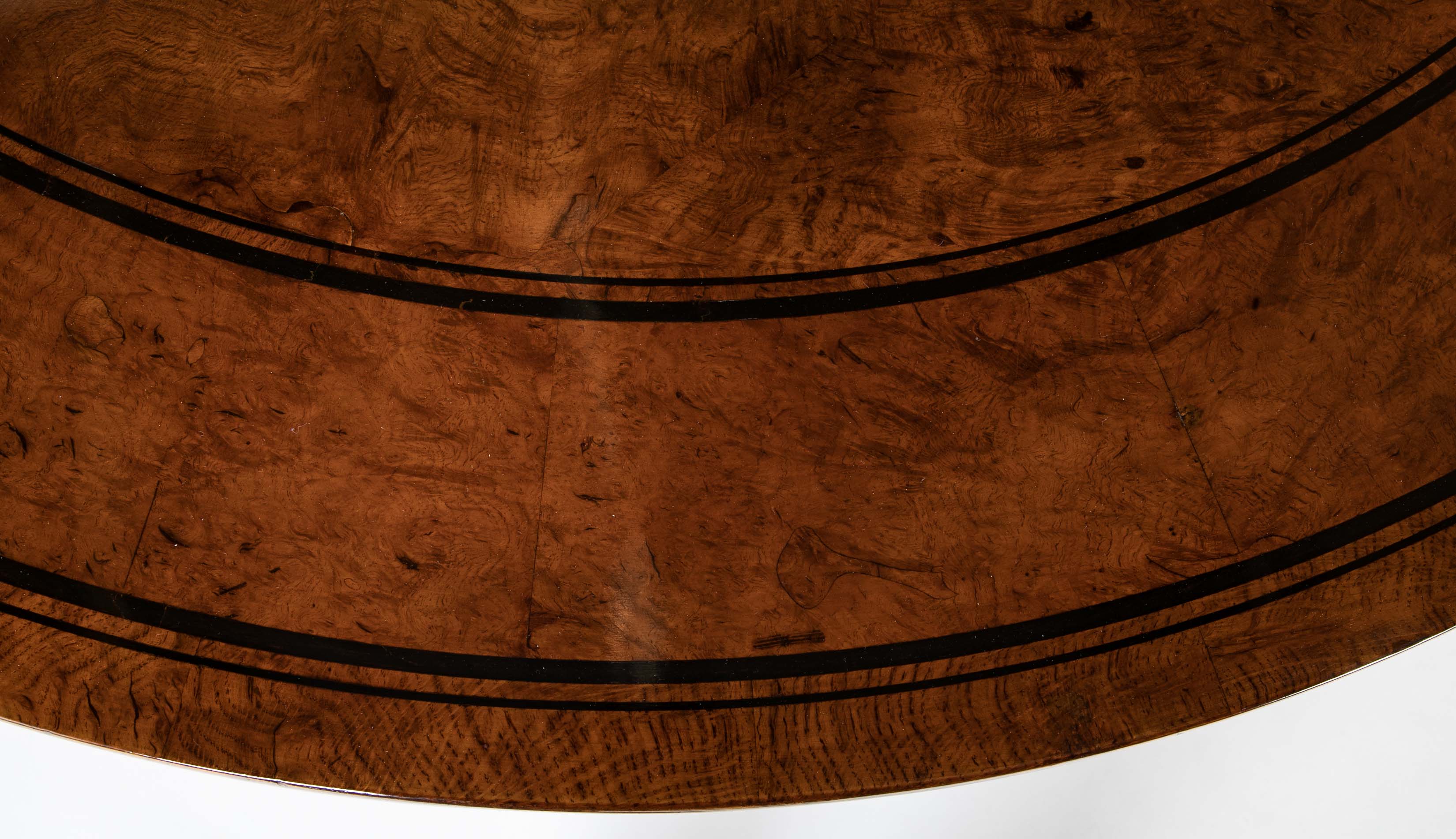 English Burl Wood Center Table