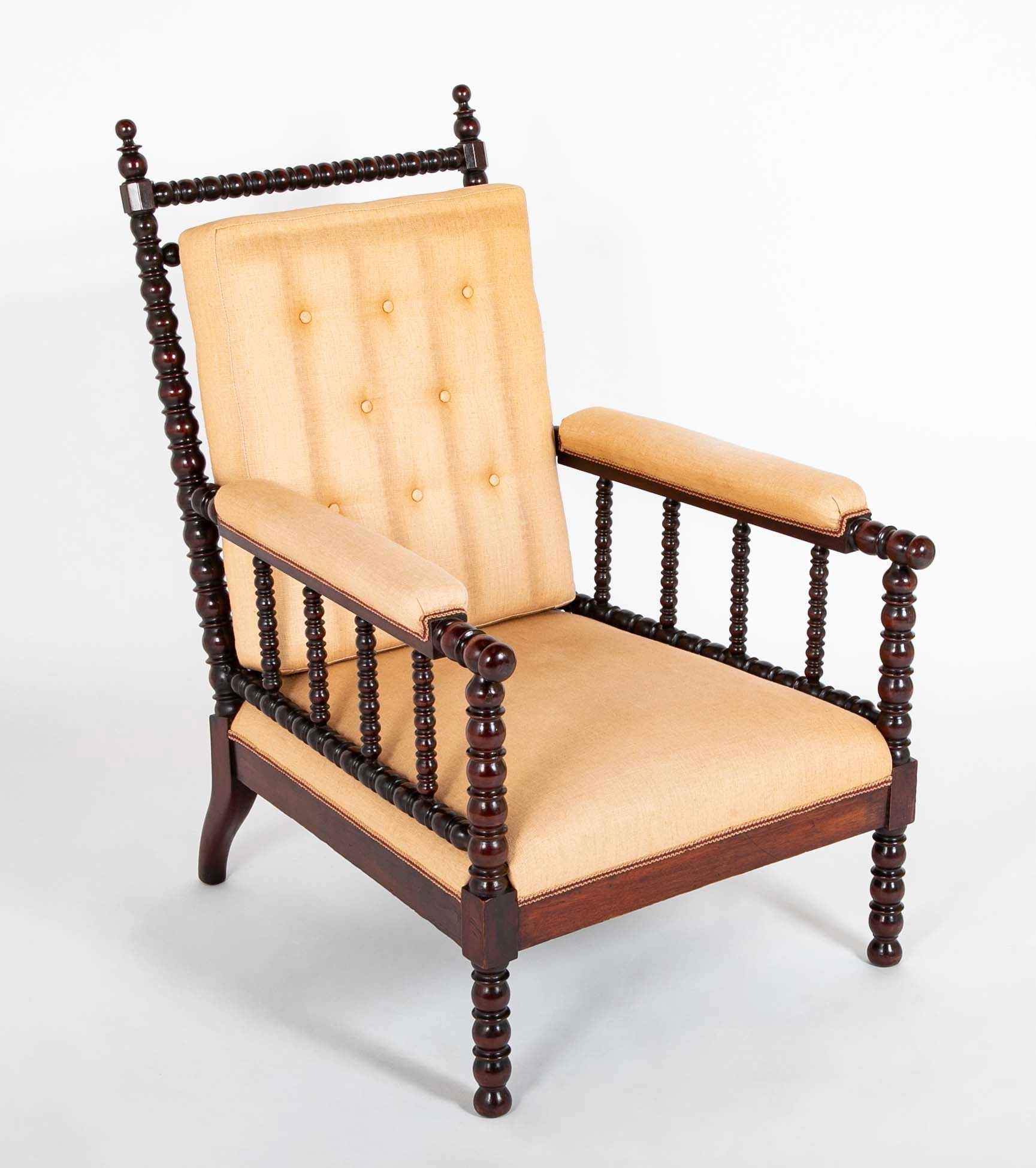 Late 19th / Early 20th Century American Bobbin Armchair