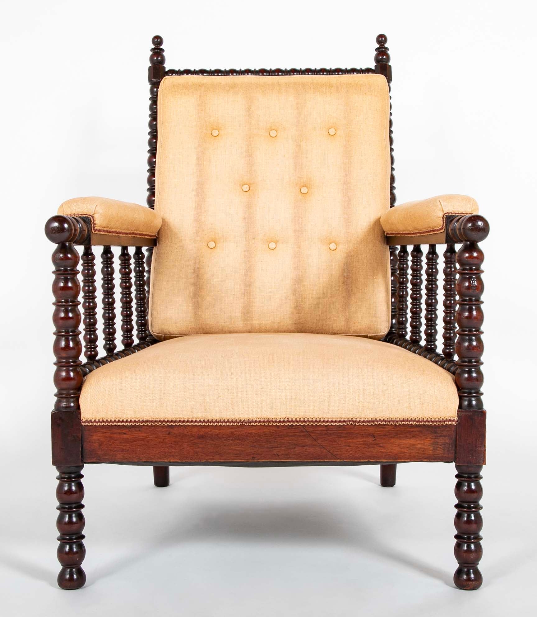 Late 19th / Early 20th Century American Bobbin Armchair