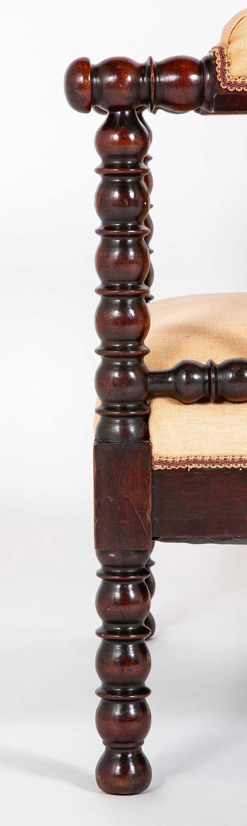 Late 19th / Early 20th Century American Bobbin Armchair