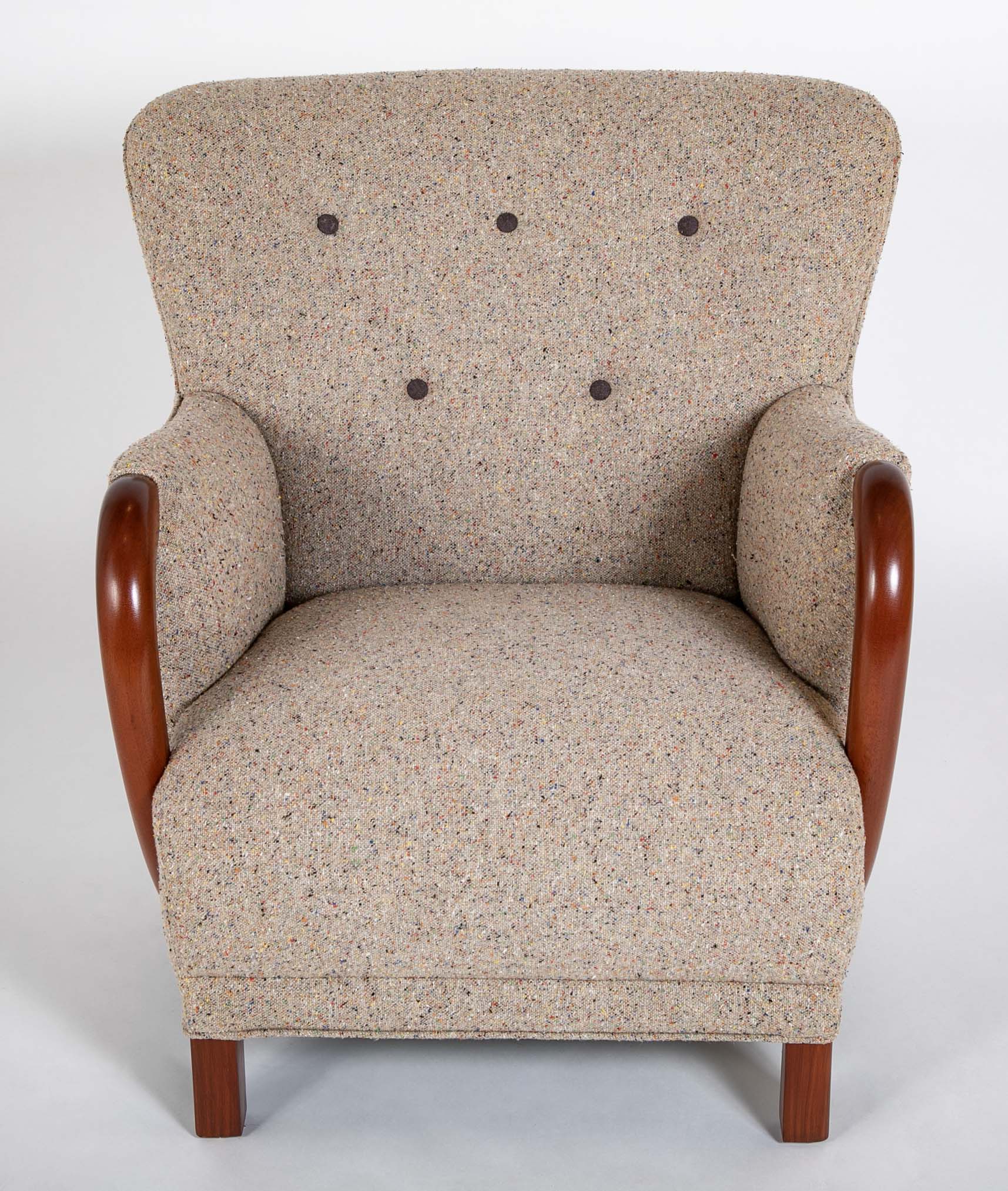 Armchair In The Manner of Viggo Boesen in BDDW fabric