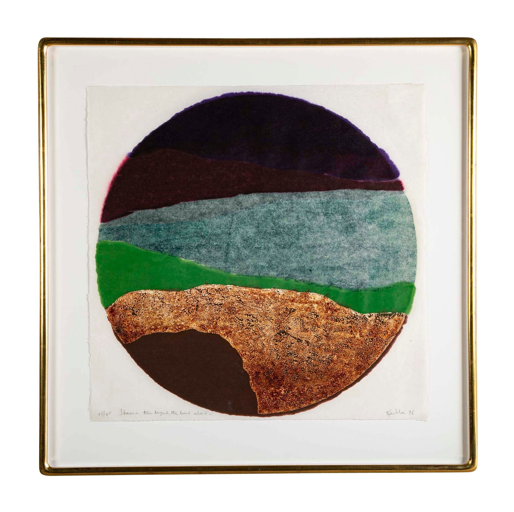 Richard Kemble Serigraph in Color "I know a Tree Beyond the Bend Ahead"