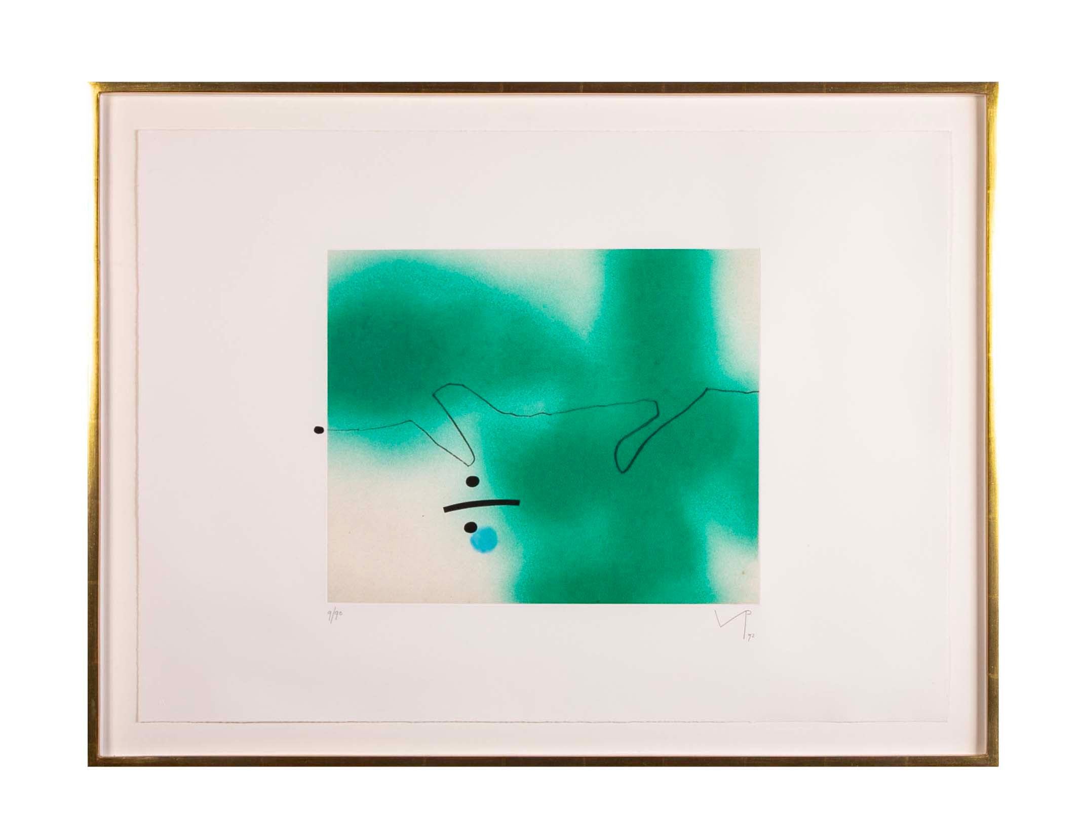 "Linear Movement" Etching & Aquatint by Victor Pasmore