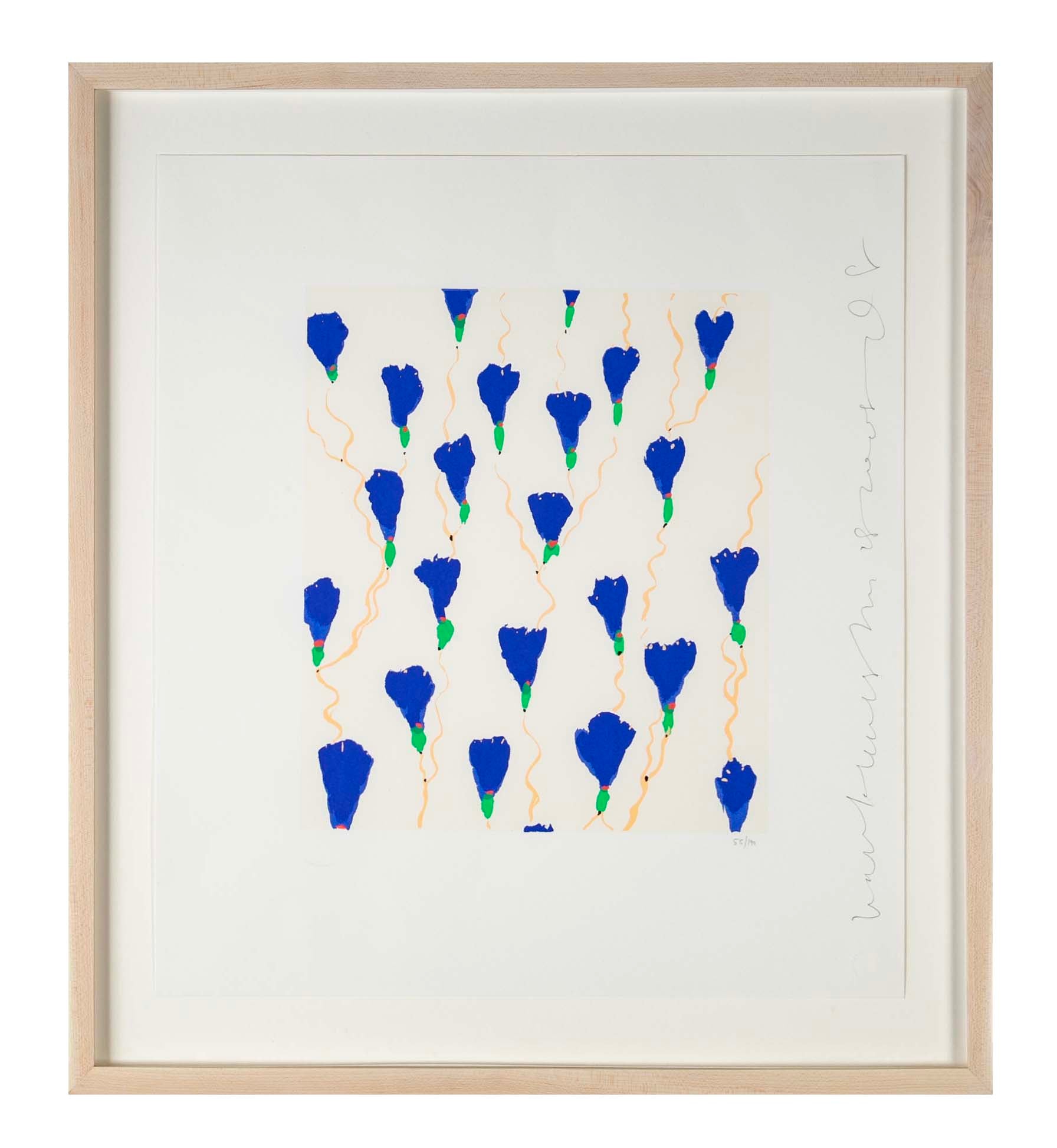 "Wallflowers" Serigraph of Flowers by Donald Sultan