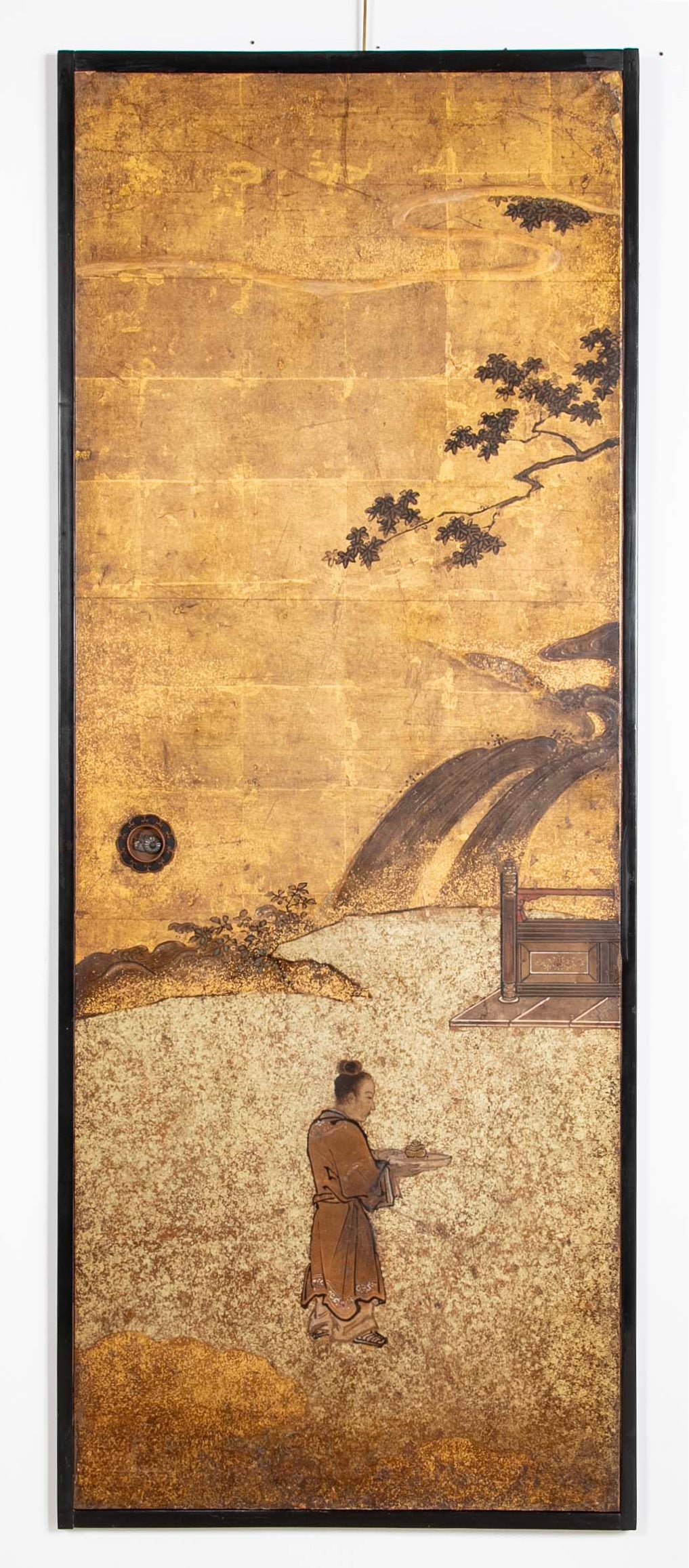 Pair of 18th Century Japanese Painted Door Panels
