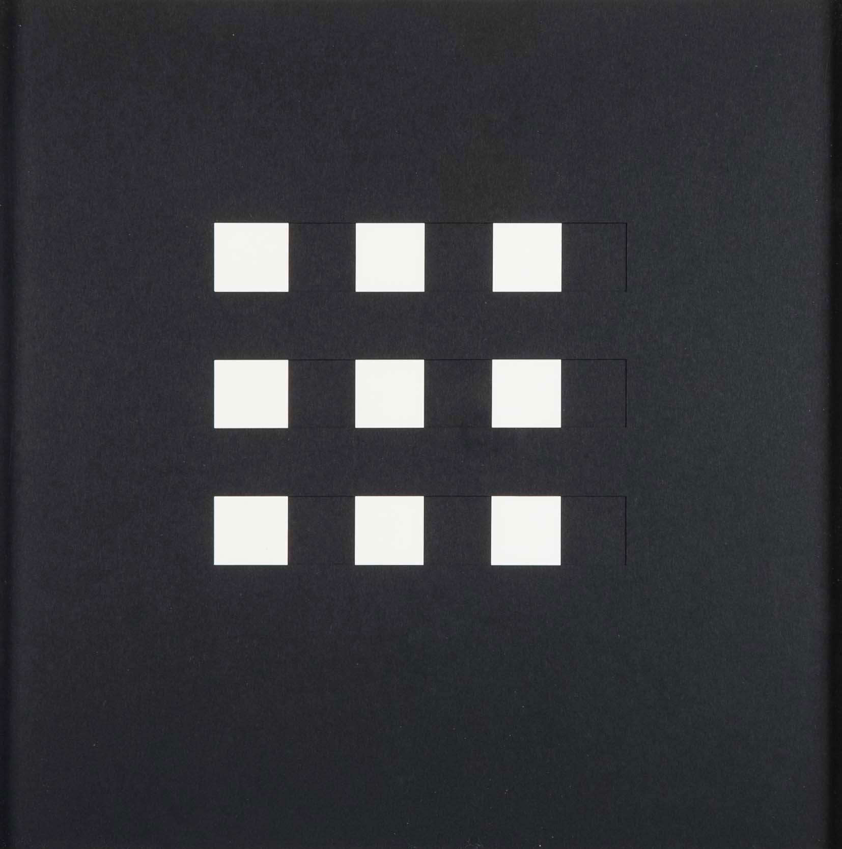 "Book AC" 12 Framed Hand Cut Slotted Sheets on Paper by Dietor Roth