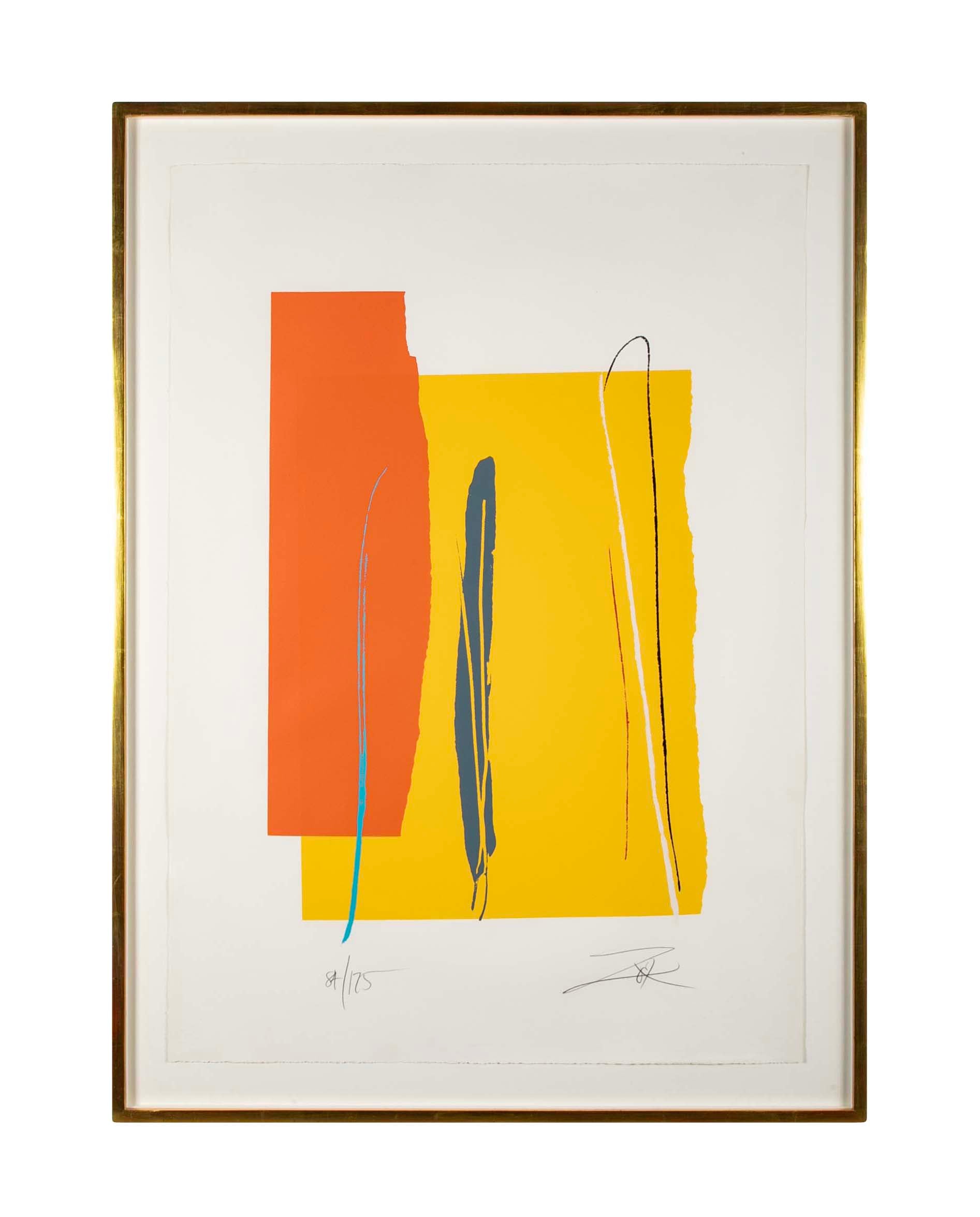 "Relatively" Screenprint in Colors by American Abstract Artist Larry Zox