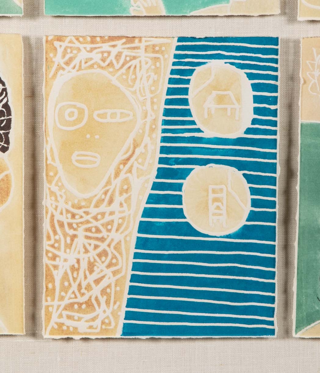 "Scratch Music" Set of 9 Woodcuts in Colors by Robin Winters