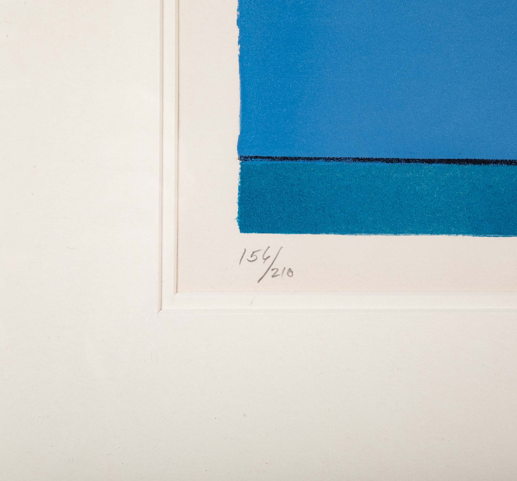 "Three Blues" Lithograph in Colors by Ludwig Sander