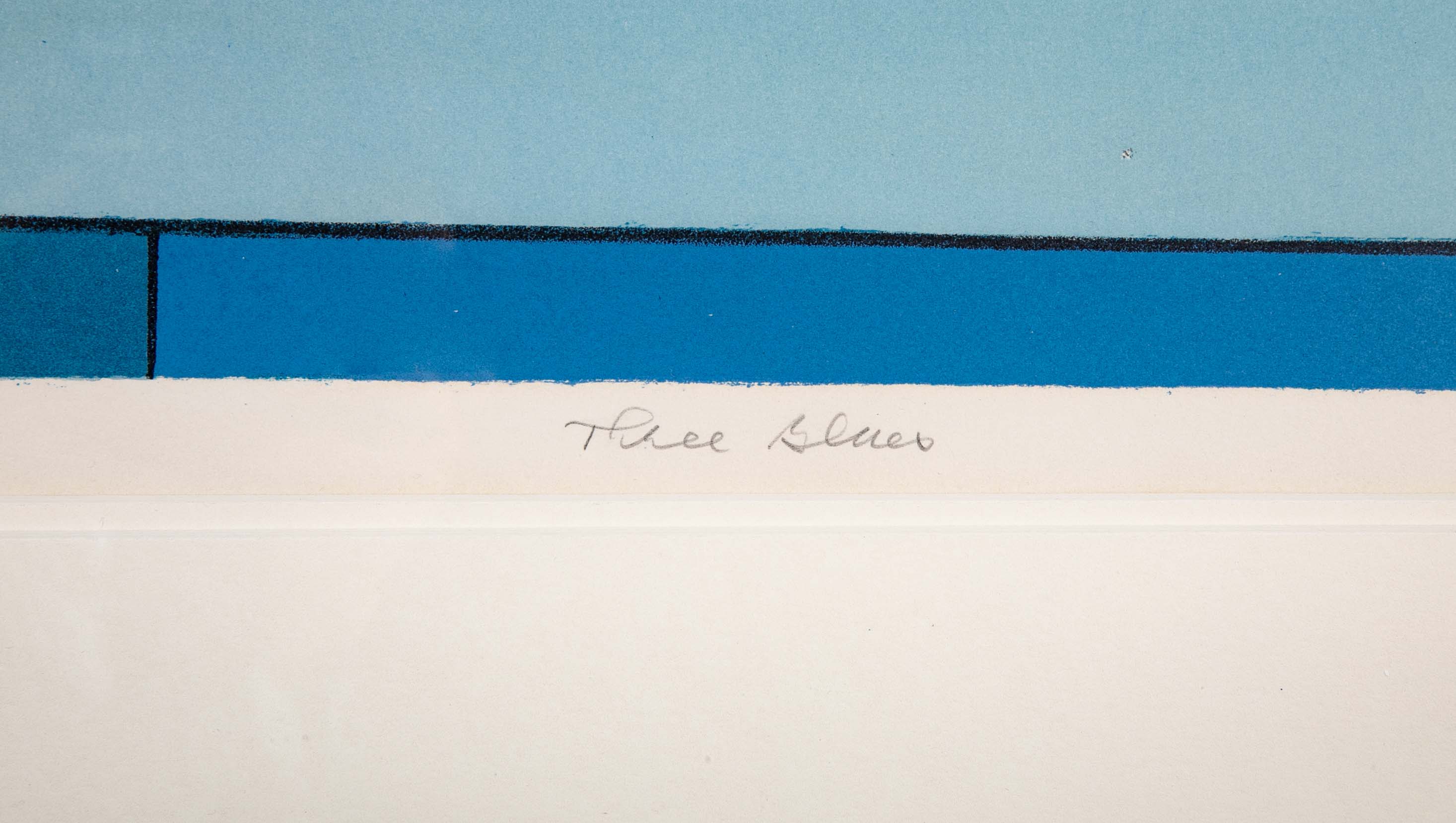 "Three Blues" Lithograph in Colors by Ludwig Sander