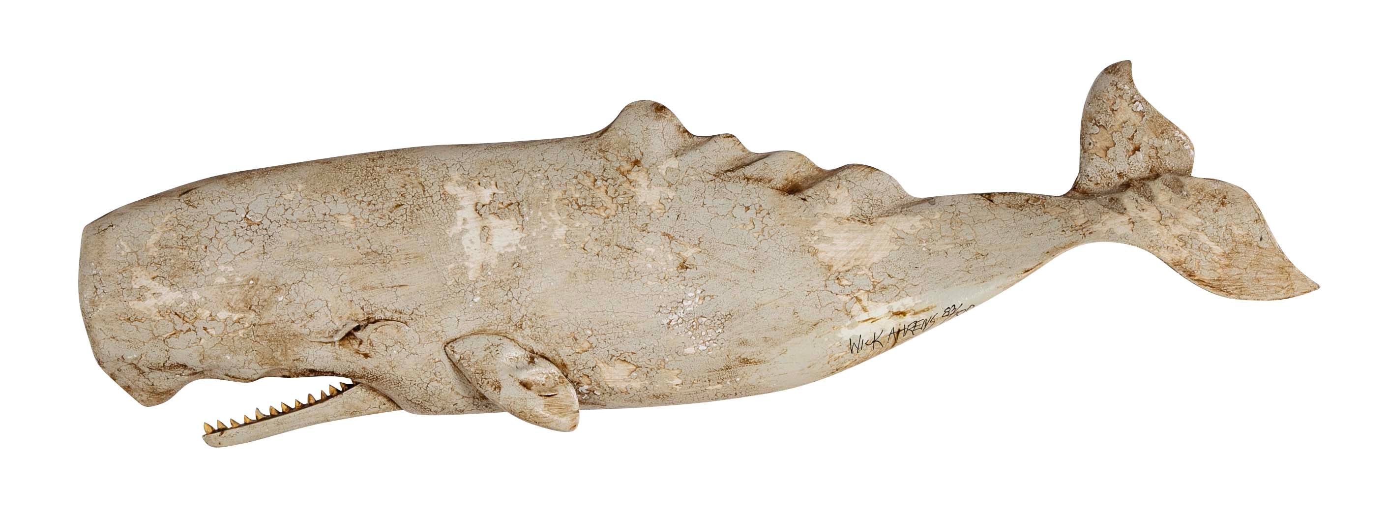 "Moby Dick" Carved Sperm Whale by Richard van Wicklen Ahrens