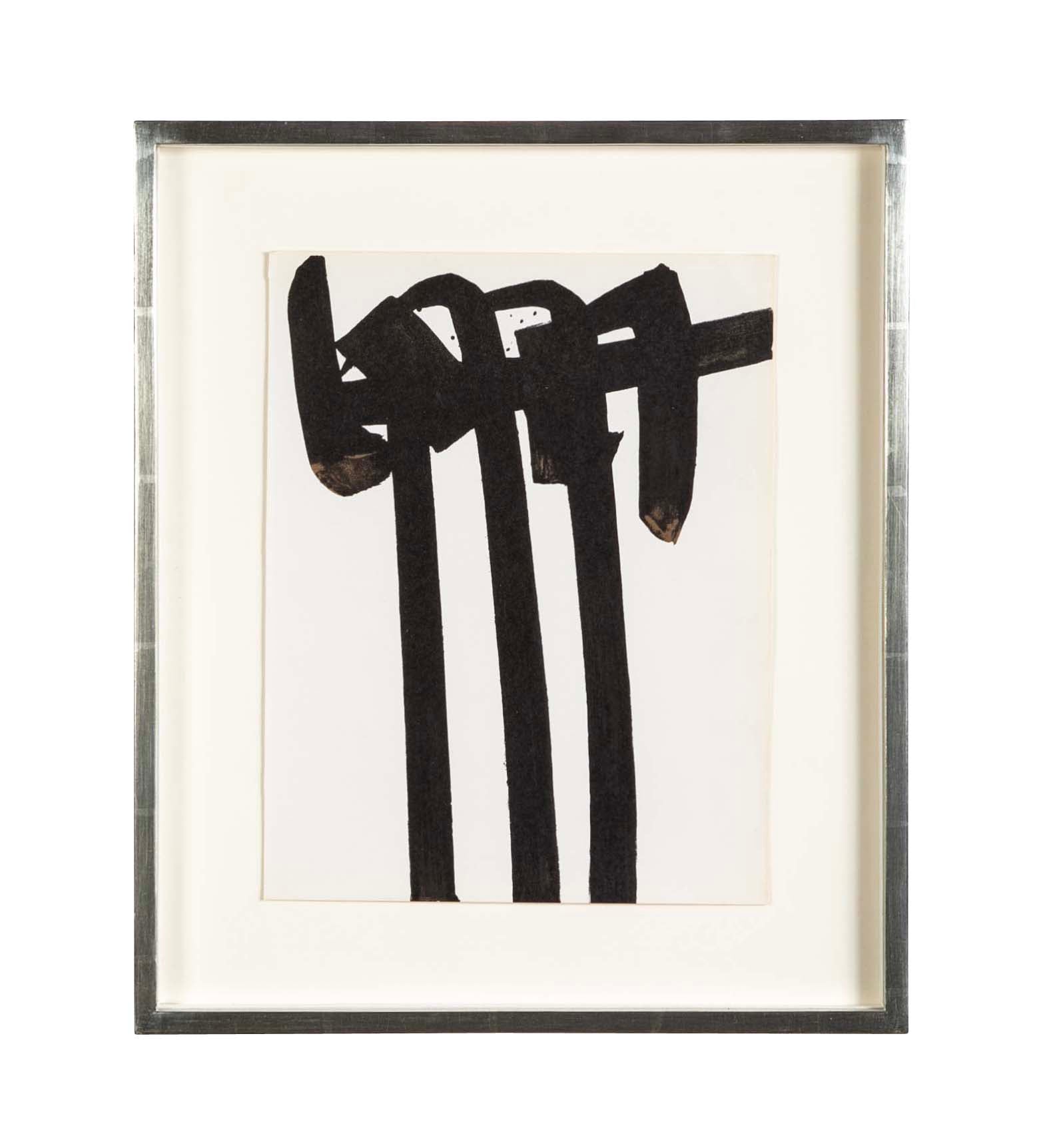 Pierre Soulages Original Lithograph Published for The Art Review "XXe Siecle" Magazine