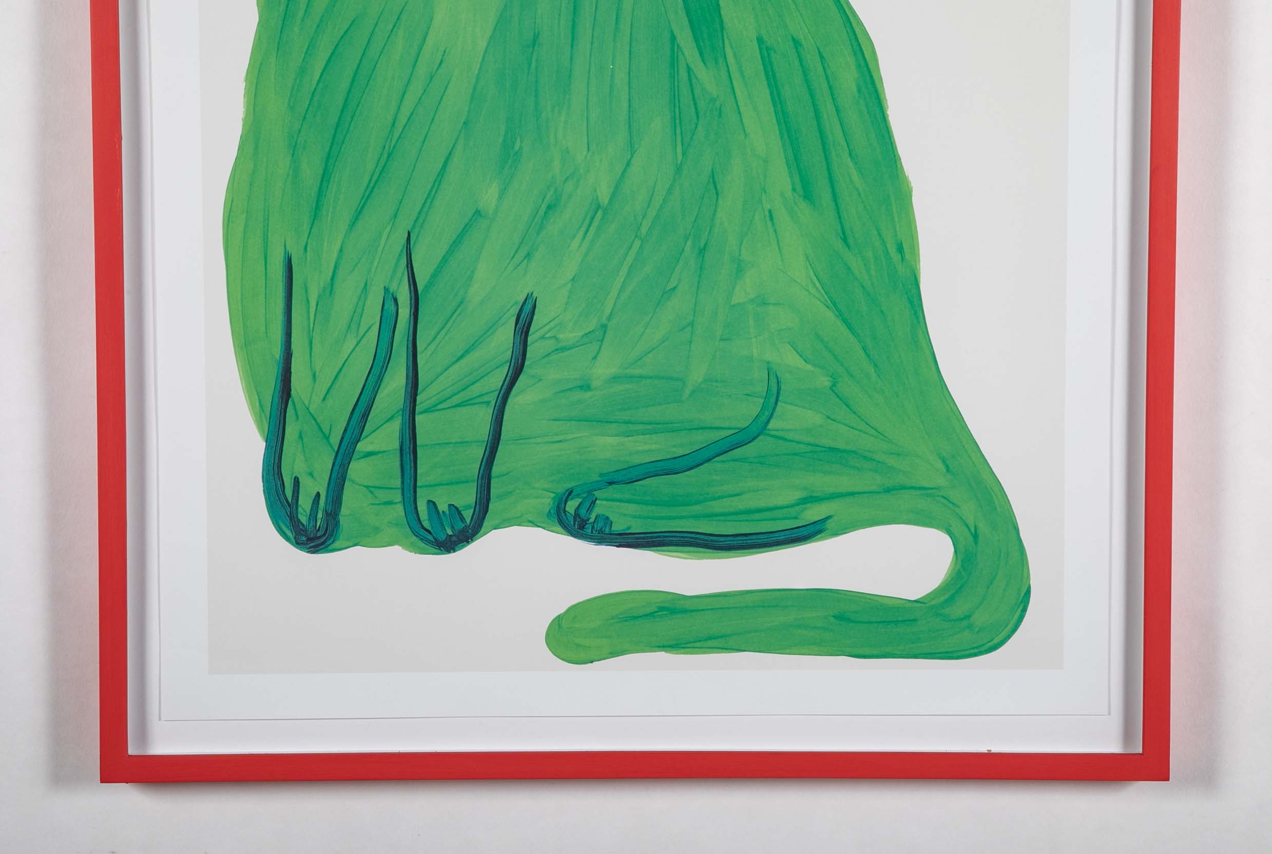 David Shrigley (b.1968) Poster of a Green Cat " This Huge Cat has Been Assigned to You....."