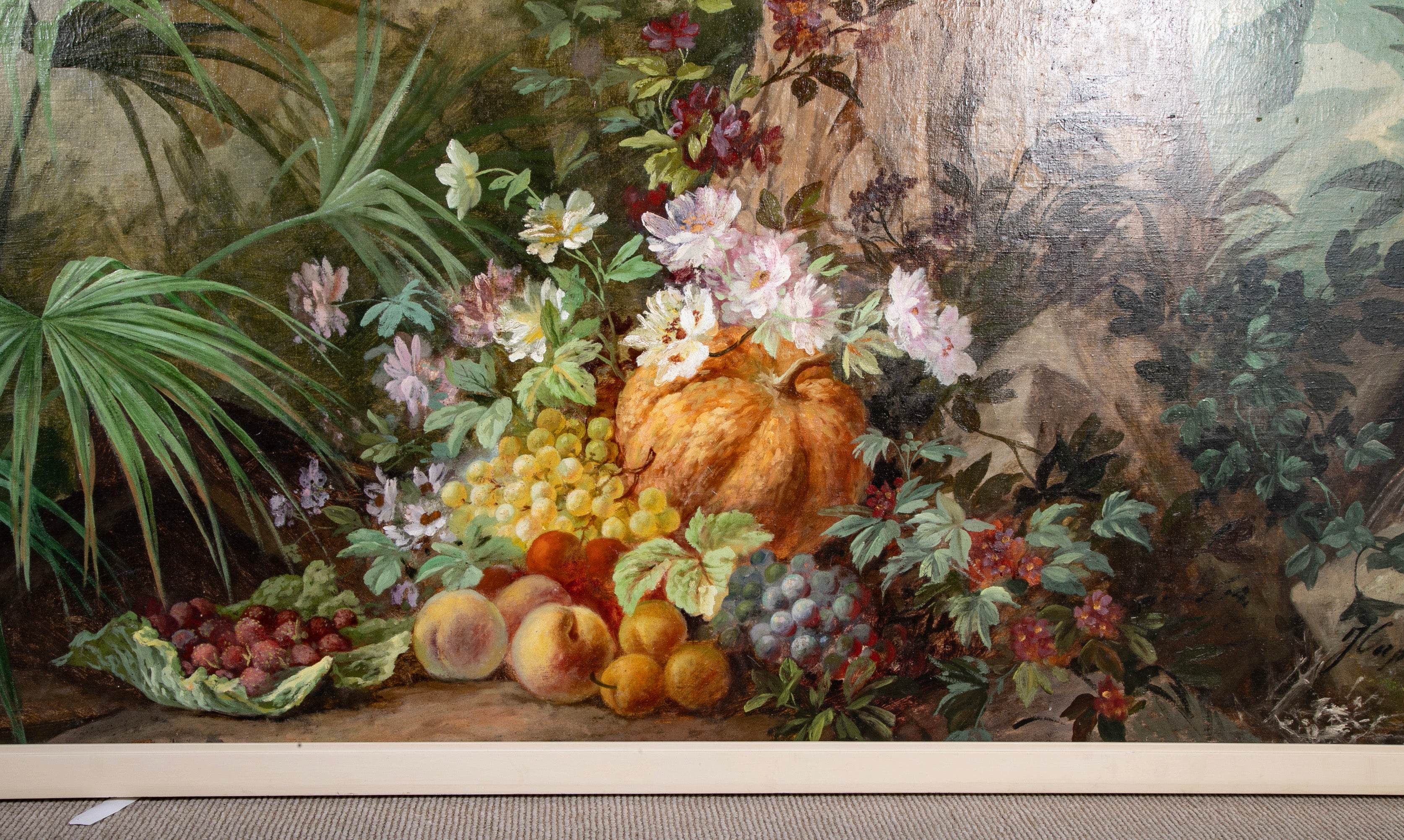 A Late 19th Century Monumental Still Life Oil Painting by Jean Capeinick