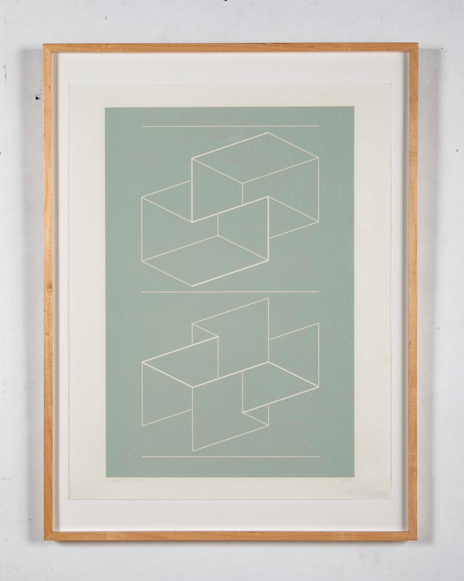 "White Embossing on Gray VI", by Josef Albers