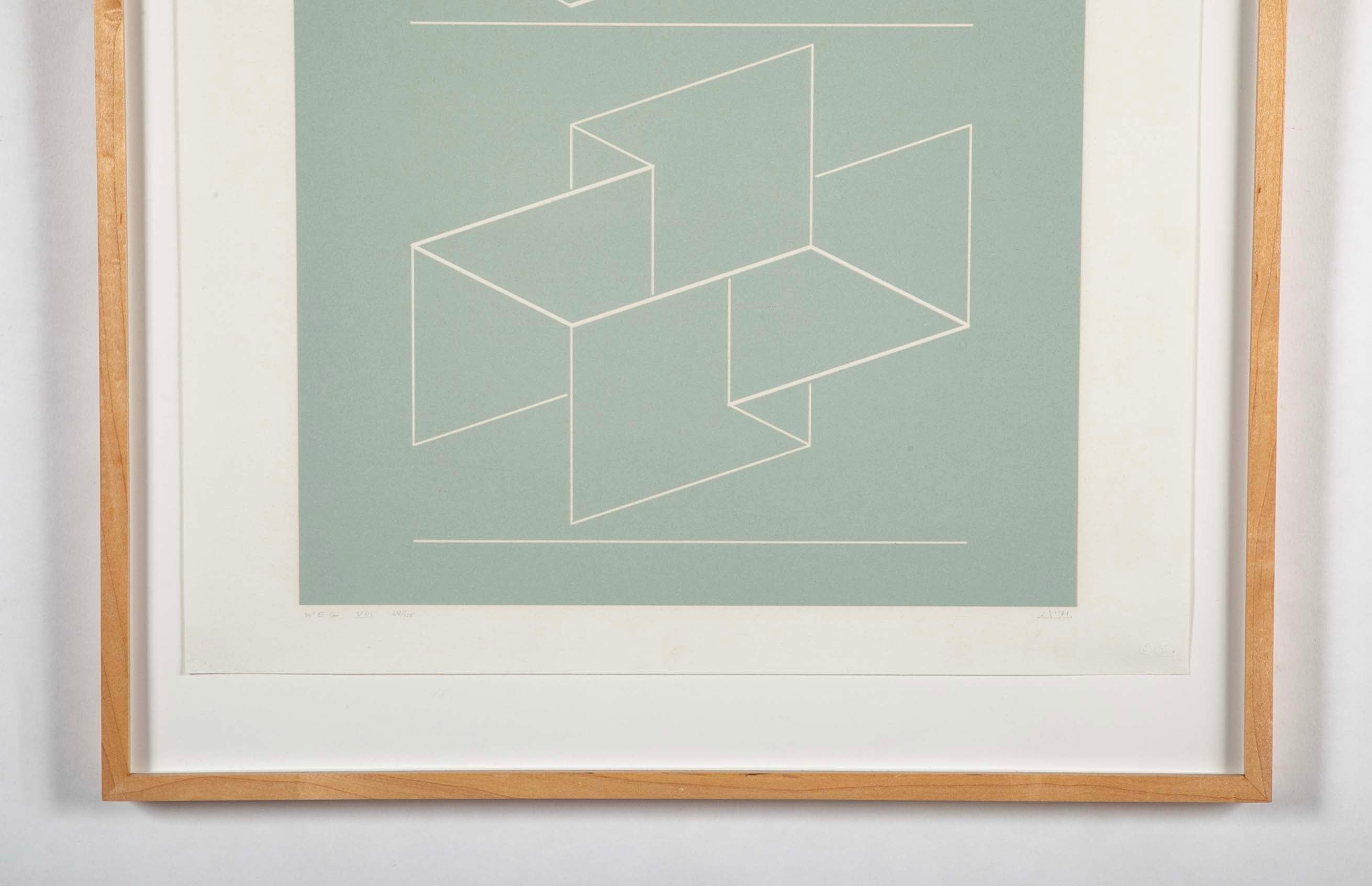 "White Embossing on Gray VI", by Josef Albers