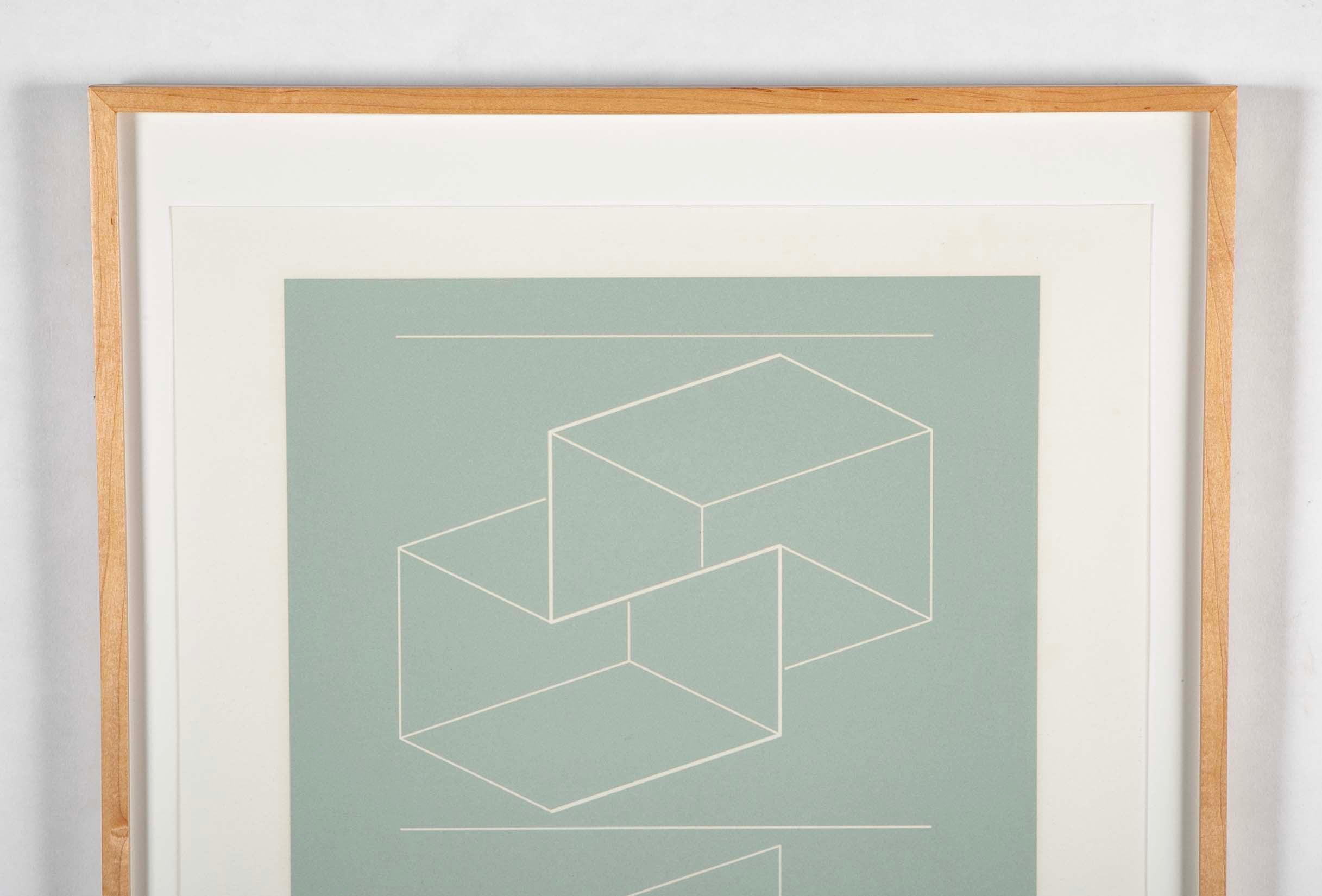 "White Embossing on Gray VI", by Josef Albers