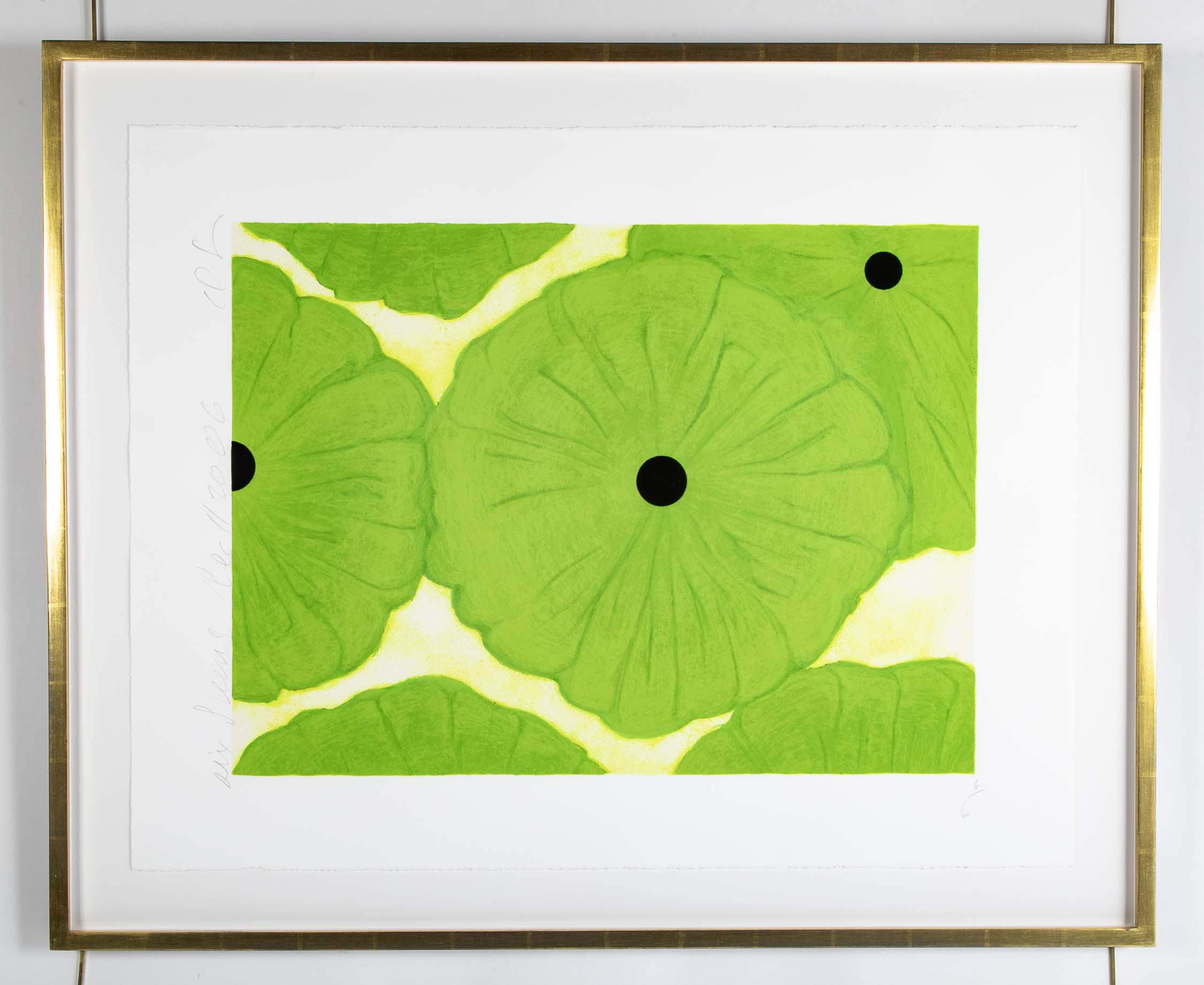 "Six Greens" Screenprint on Paper by Donald Sultan