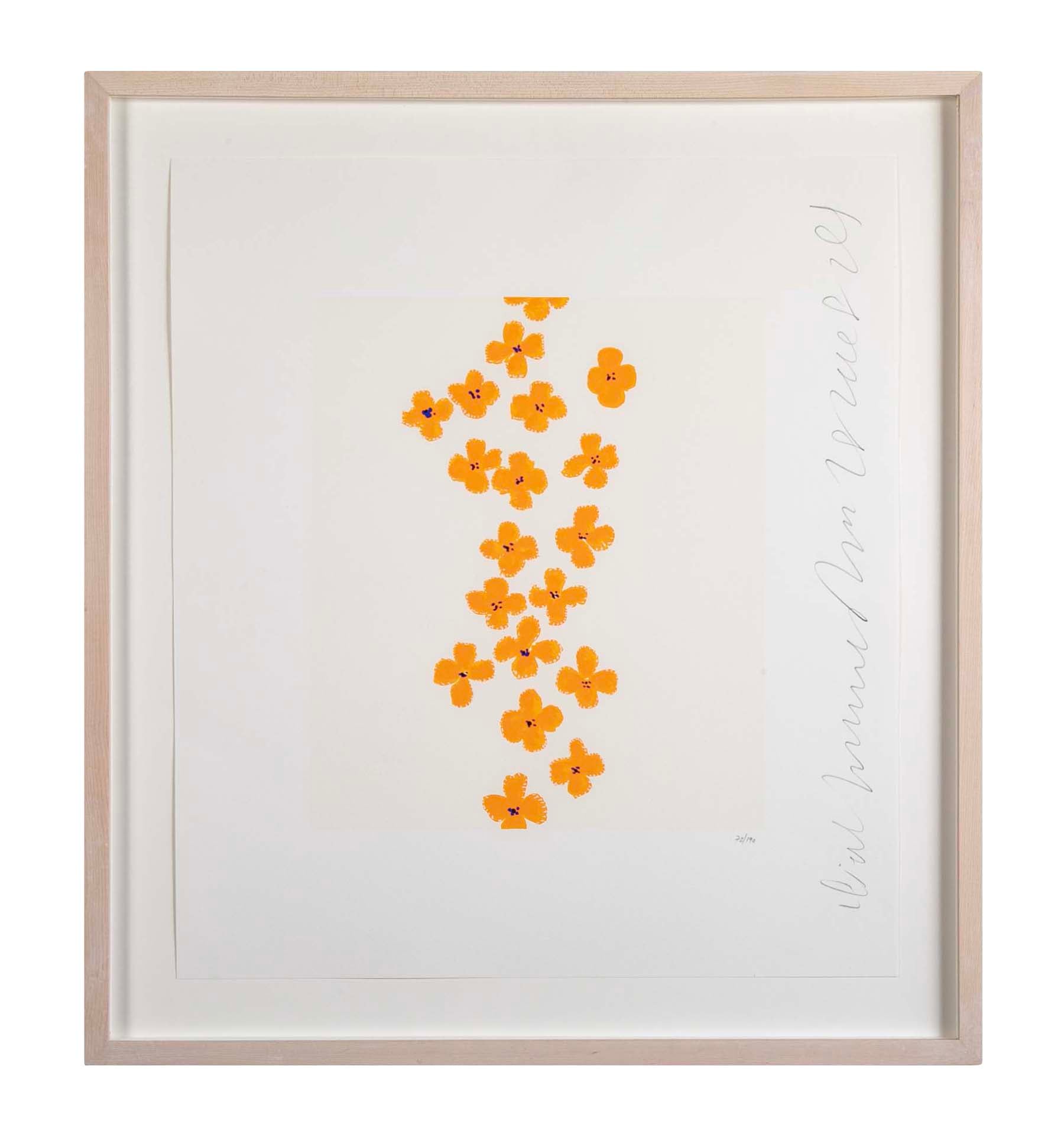 "Wallflowers" Serigraph of Flowers by Donald Sultan