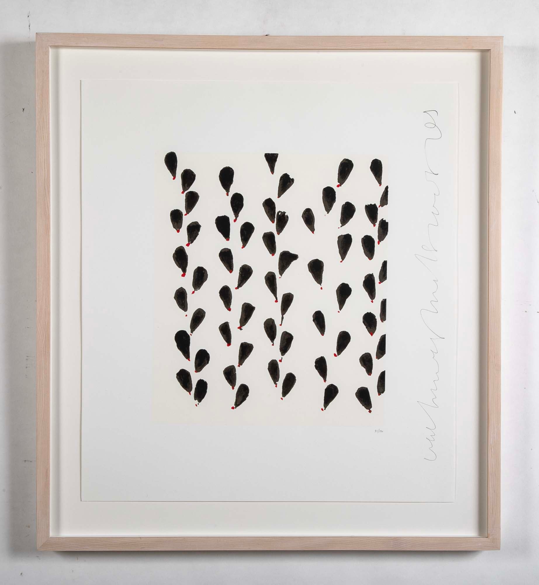 "Wallflowers" Serigraph of Flowers by Donald Sultan