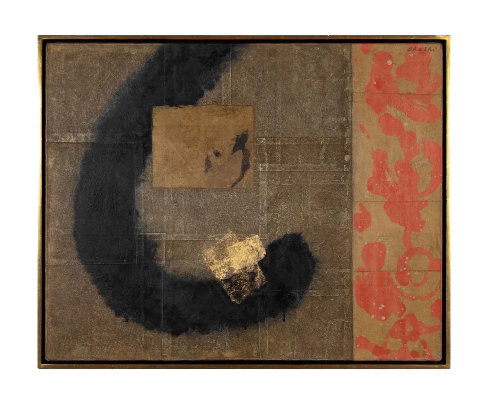 "Yugiri Son of Genji" Oil Collage on Canvas by Yutaka Ohashi