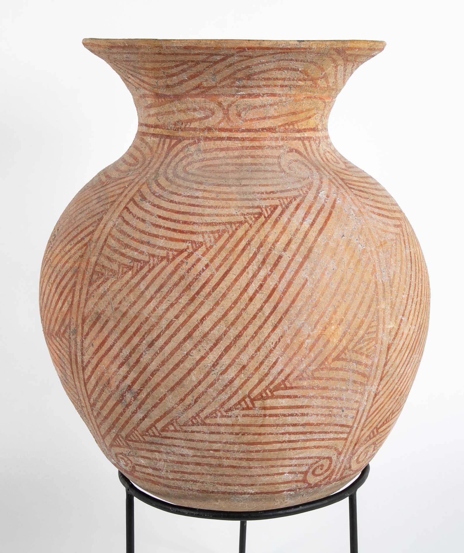 Thai "Ban Chiang" Pottery Vessel On Stand