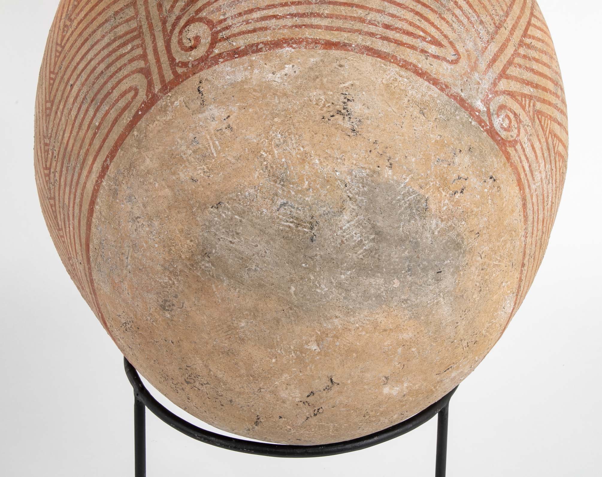 Thai "Ban Chiang" Pottery Vessel On Stand