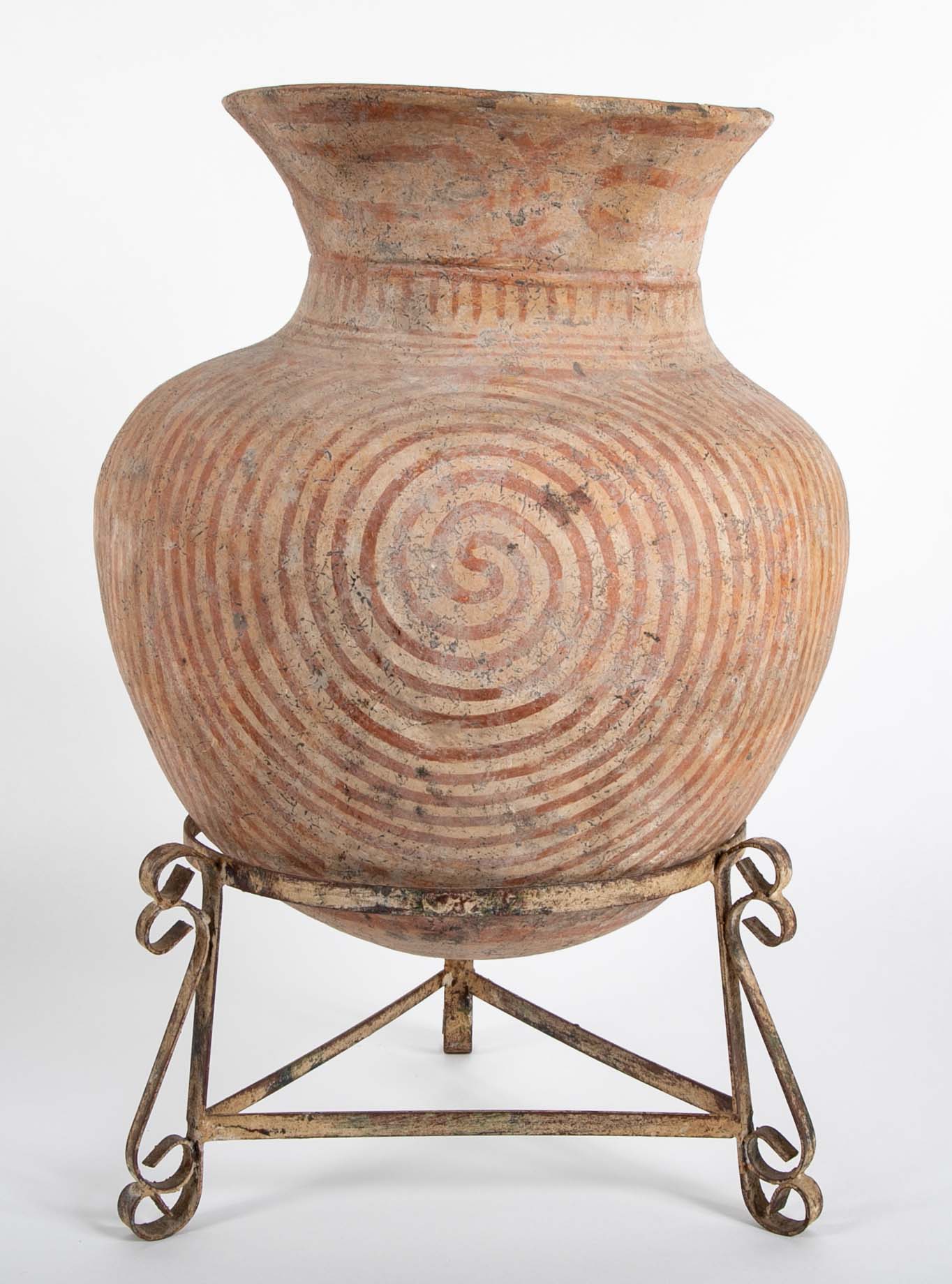 Thai "Ban Chiang" Pottery Vessel on Stand