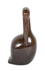 "Le Pelican" Patinated Bronze Sculpture by Ferdinand Parpan