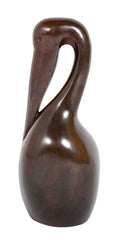 "Le Pelican" Patinated Bronze Sculpture by Ferdinand Parpan