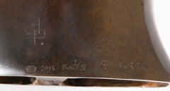 "Le Pelican" Patinated Bronze Sculpture by Ferdinand Parpan