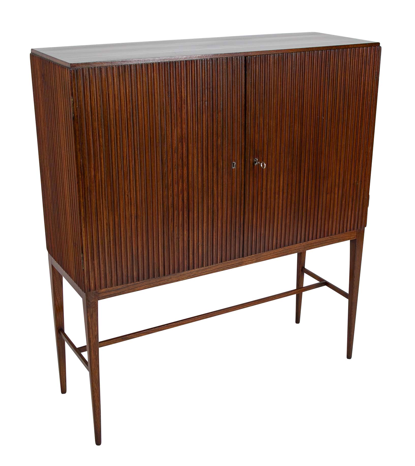 Frode Holm for Illums Bolighus Two-Door Teak Cabinet on Tapered Legs