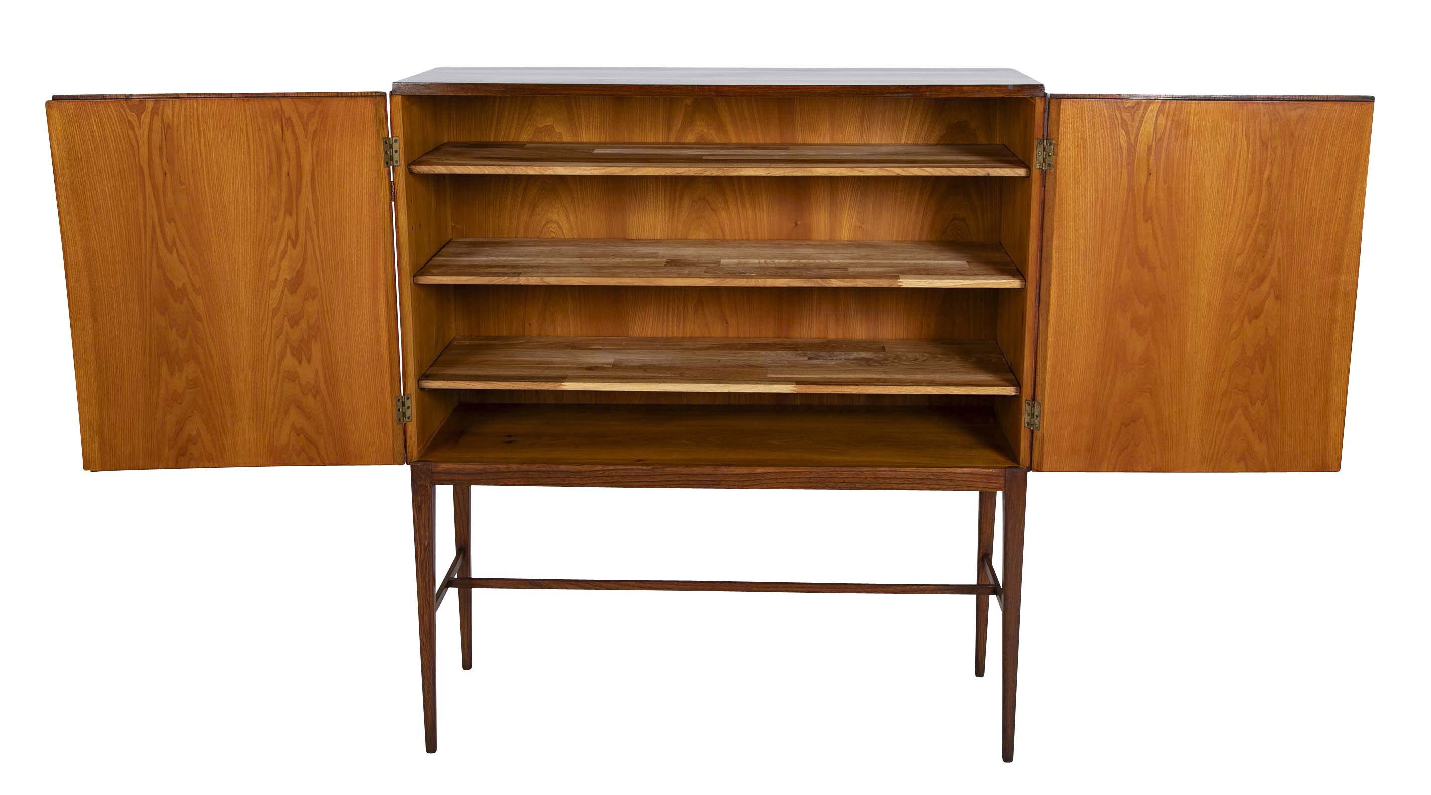 Frode Holm for Illums Bolighus Two-Door Teak Cabinet on Tapered Legs