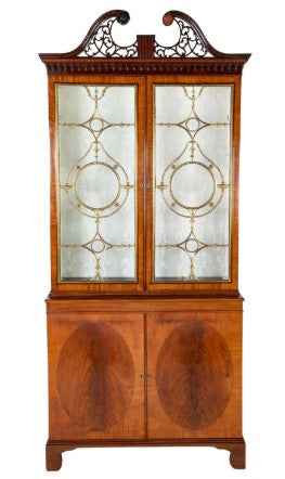 Mahogany & Gilt Cabinet in the Manner of Thomas Chippendale