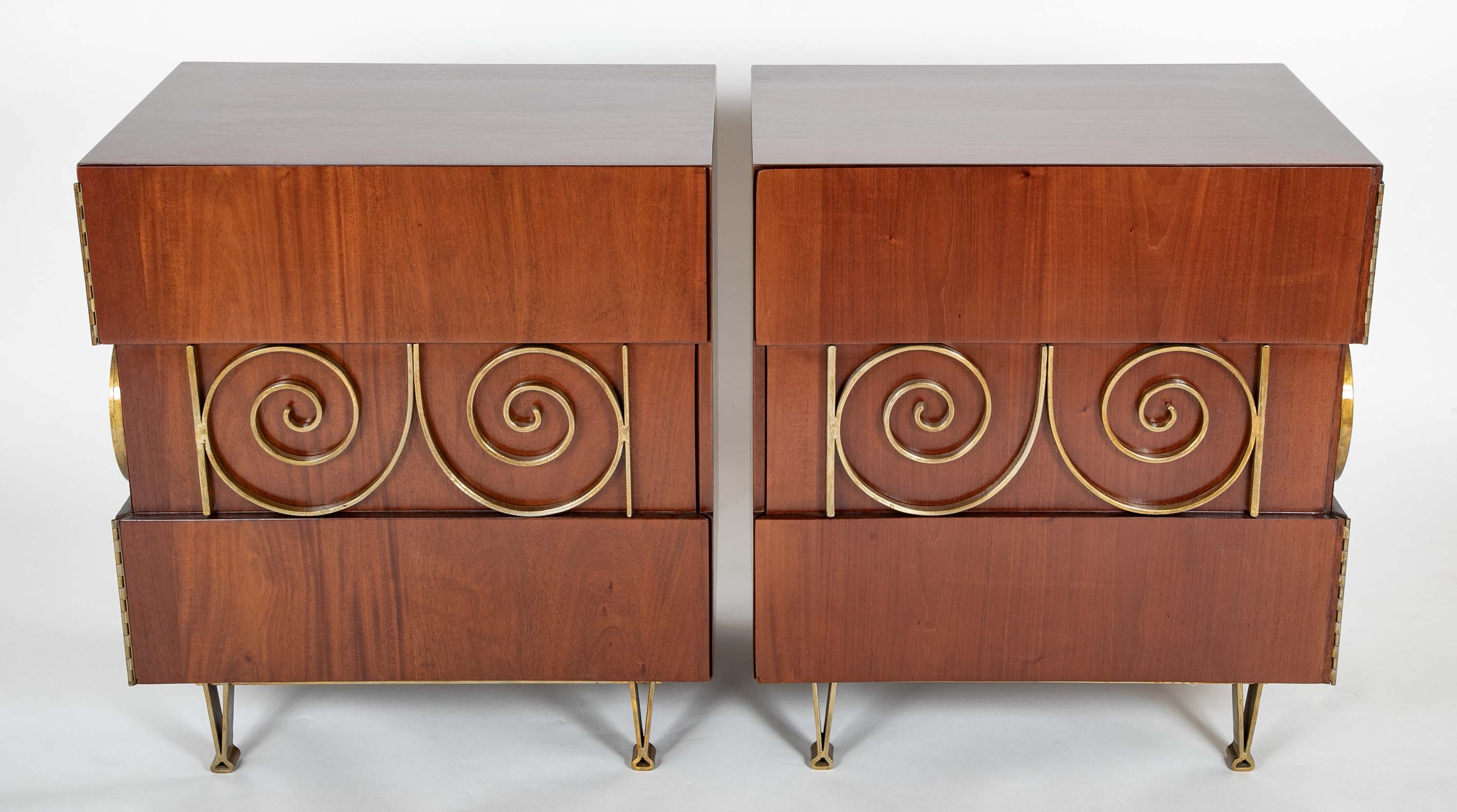 Pair of Lacquered Side Cabinets by Edmond Spence