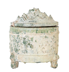 Chinese Green Glazed "Hill" Topped Pottery Censer