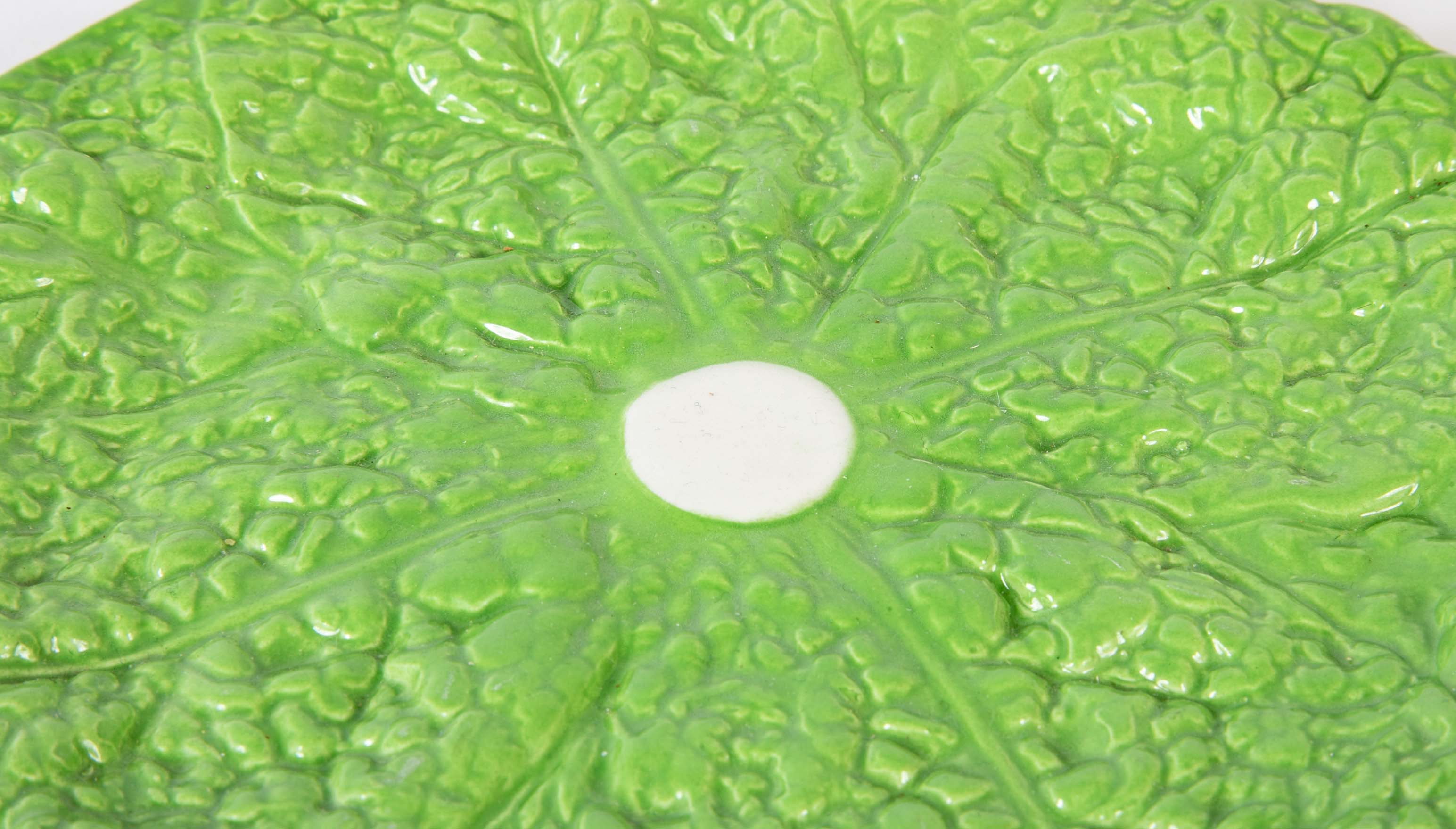Set of 2 Lettuce Ware Plate with Clear Center