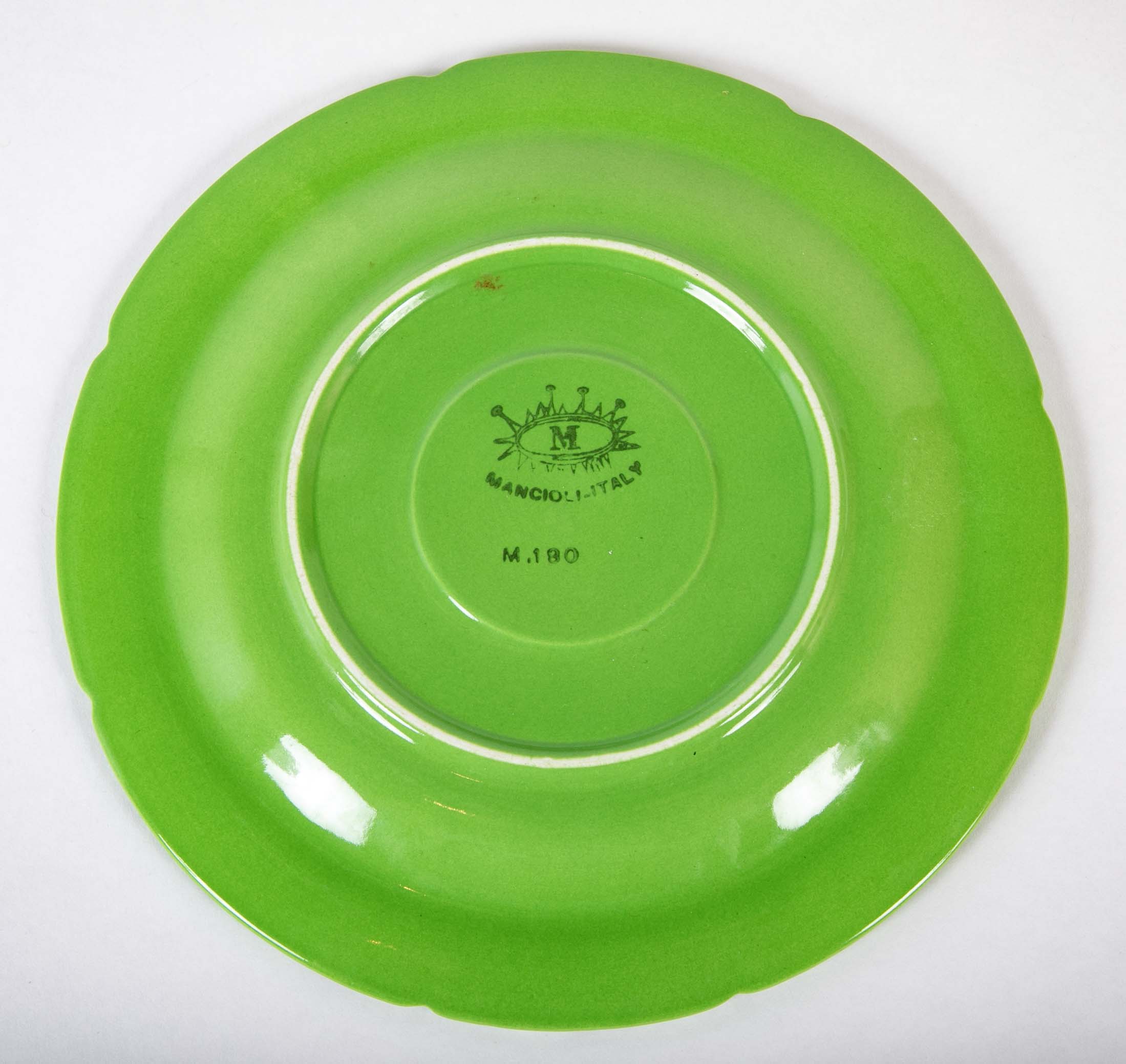Set of 2 Lettuce Ware Plate with Clear Center
