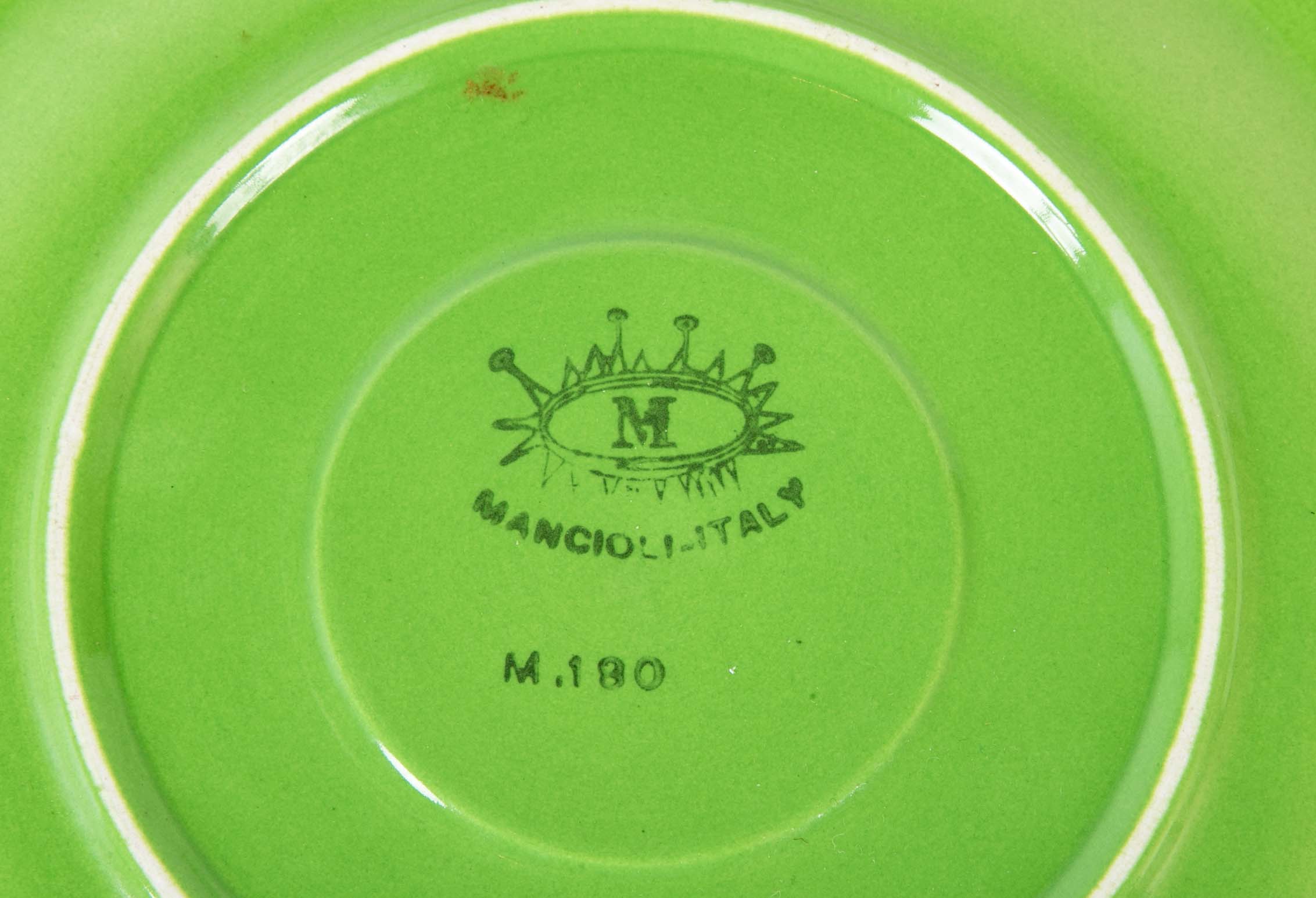 Set of 2 Lettuce Ware Plate with Clear Center