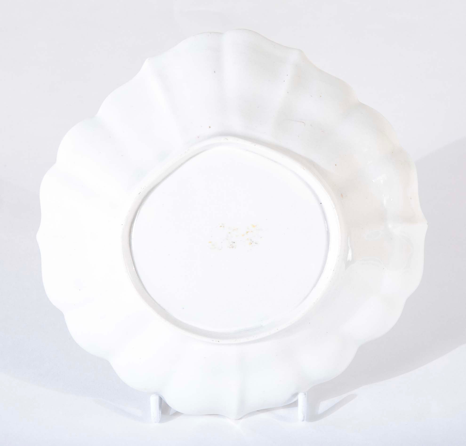 A Pair of Worcester "Dragons in Compartments" Porcelain Dishes