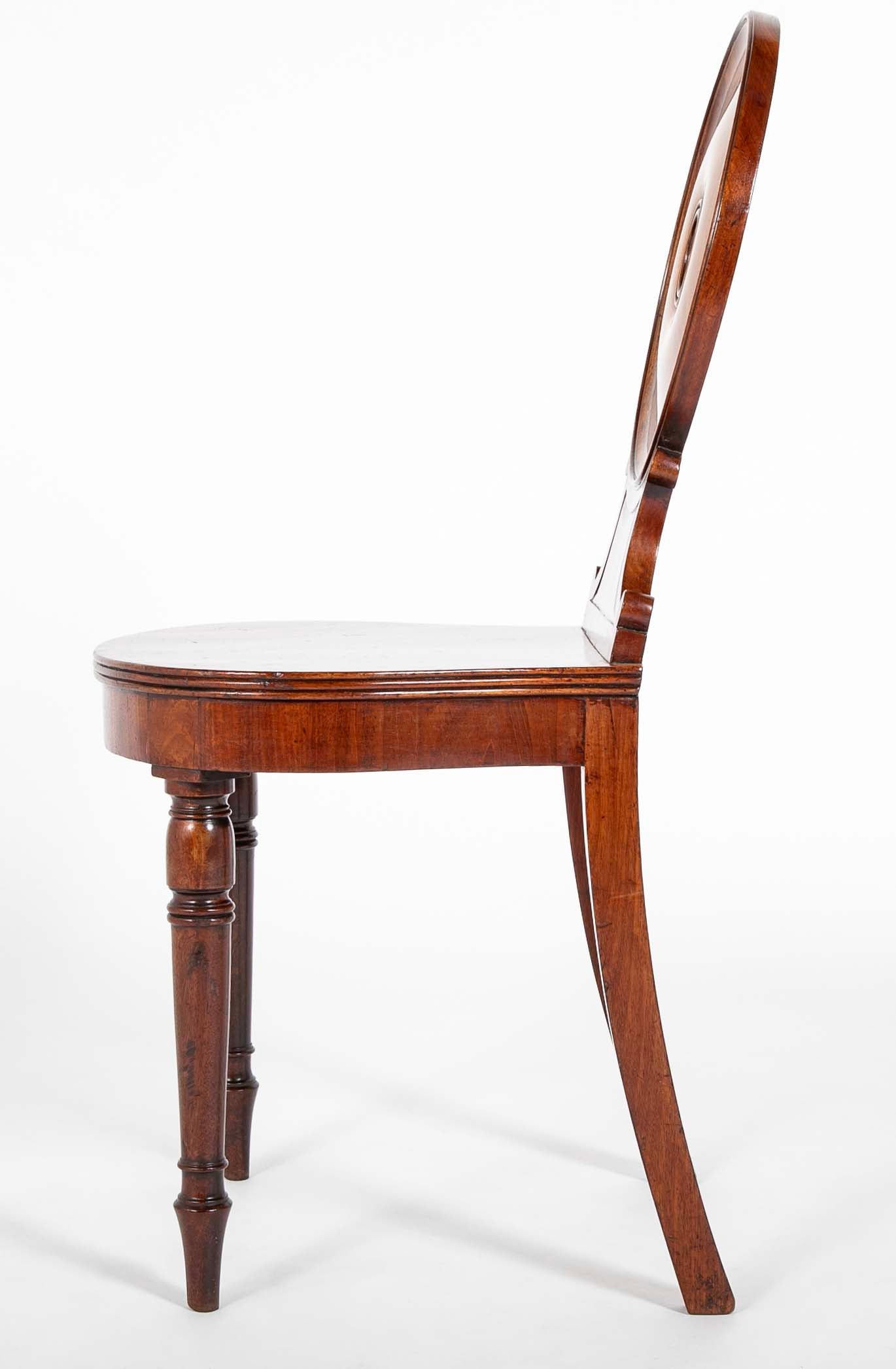 Early 19th Century English Mahogany Hall Chair