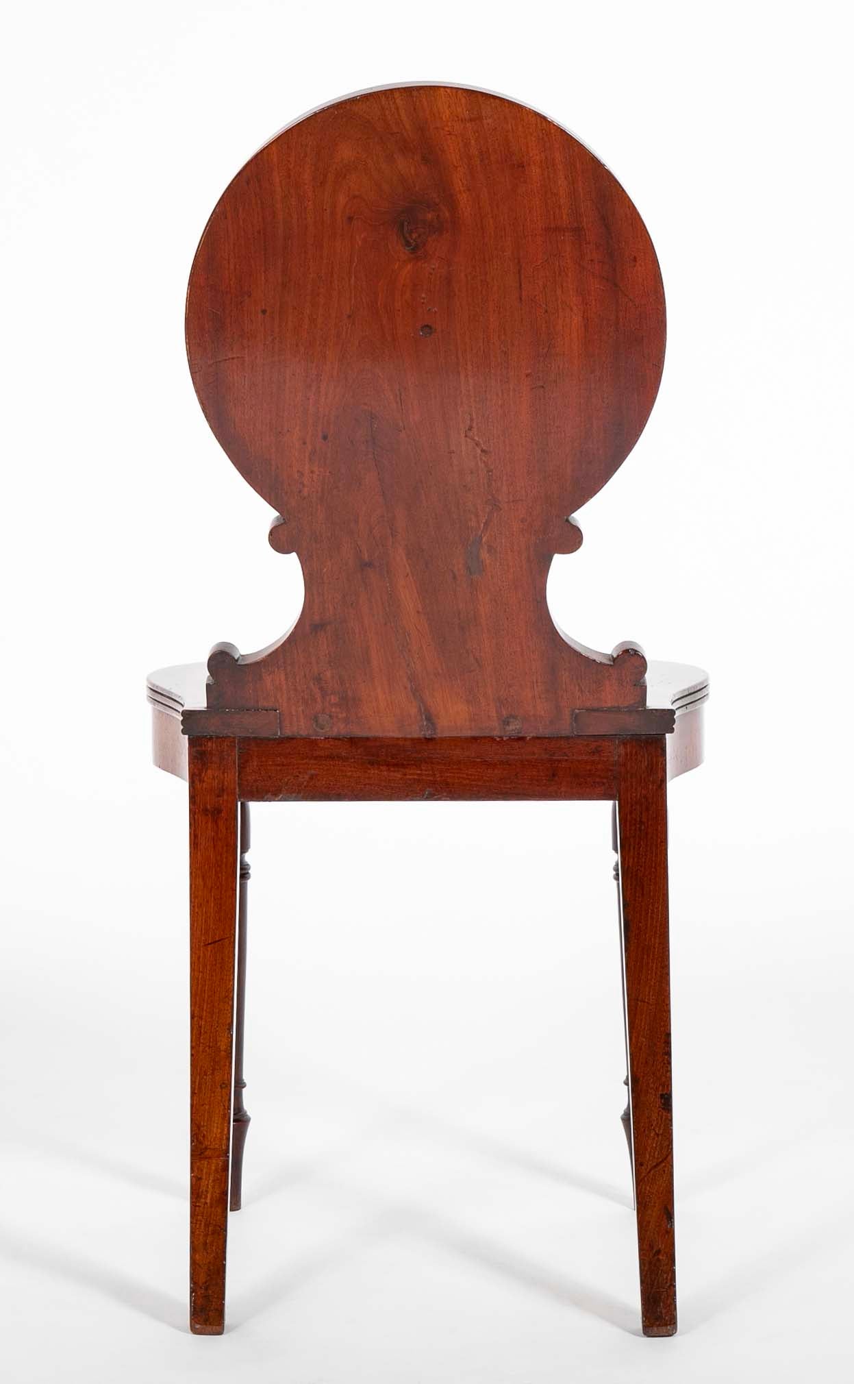 Early 19th Century English Mahogany Hall Chair