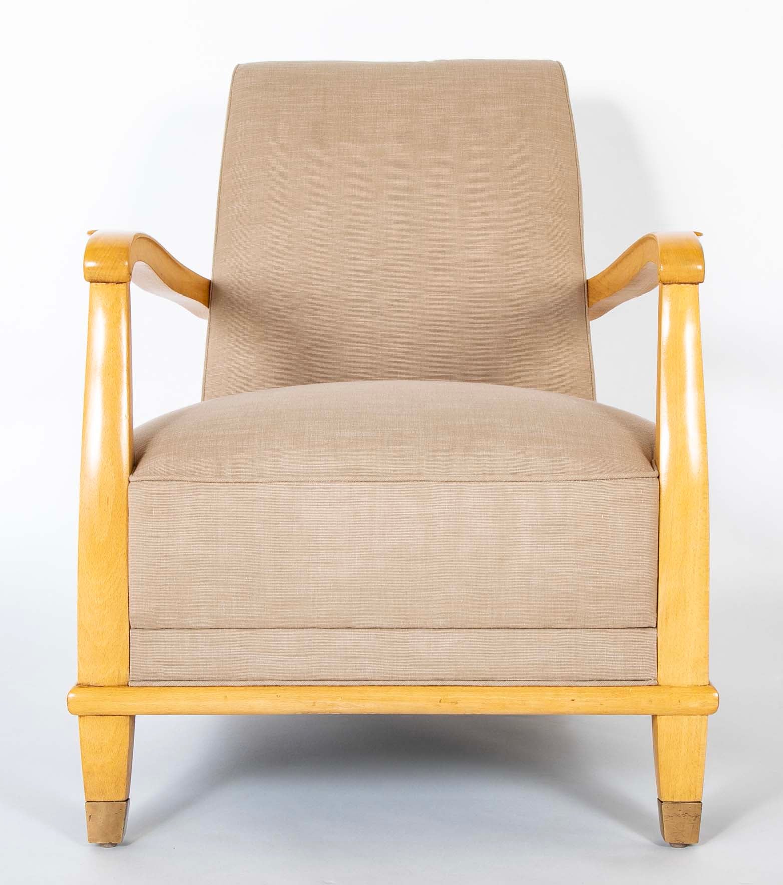 Pair of Jules Leleu Armchairs for the French Ocean Liner "Isle de France"
