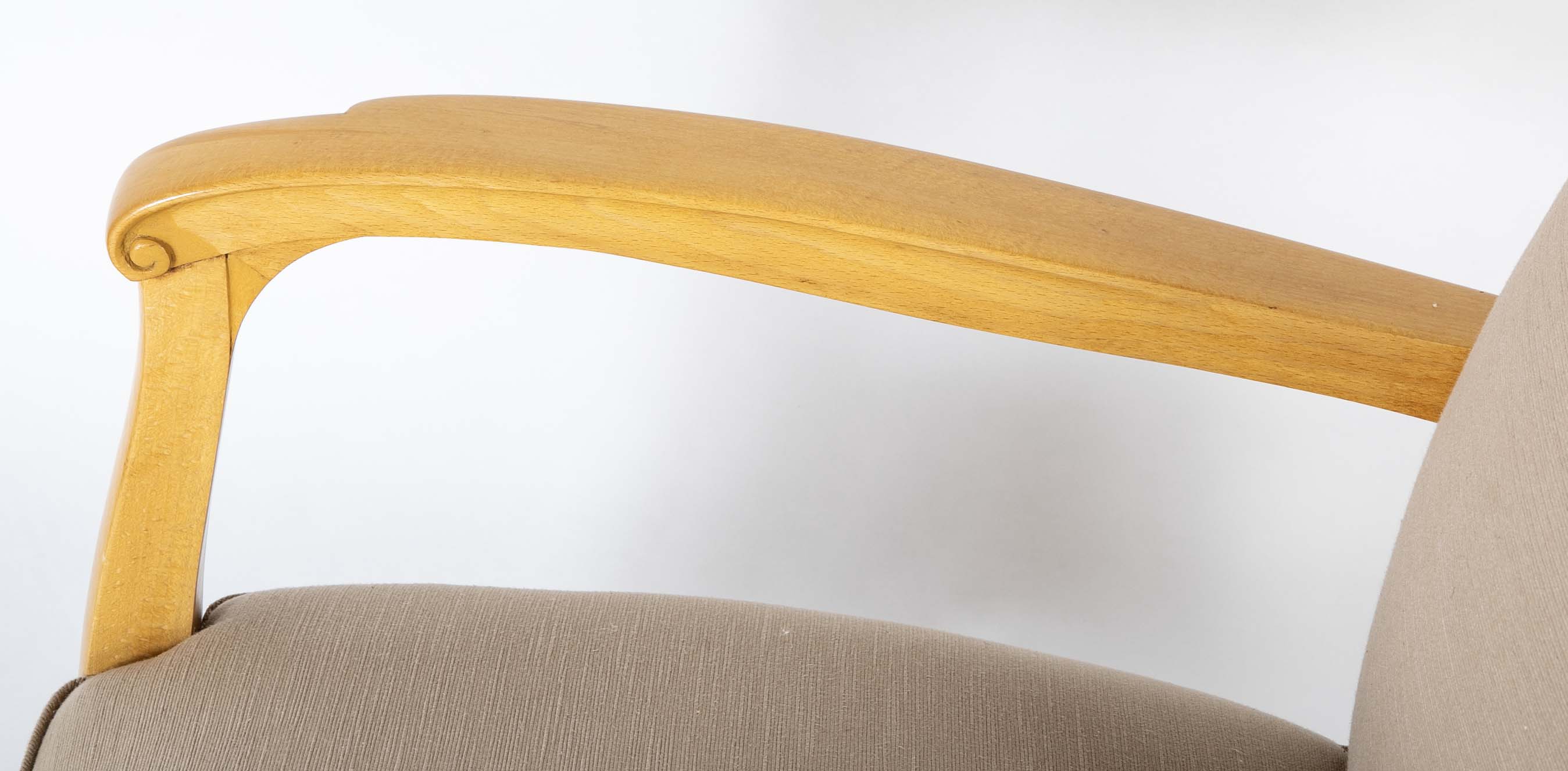 Pair of Jules Leleu Armchairs for the French Ocean Liner "Isle de France"