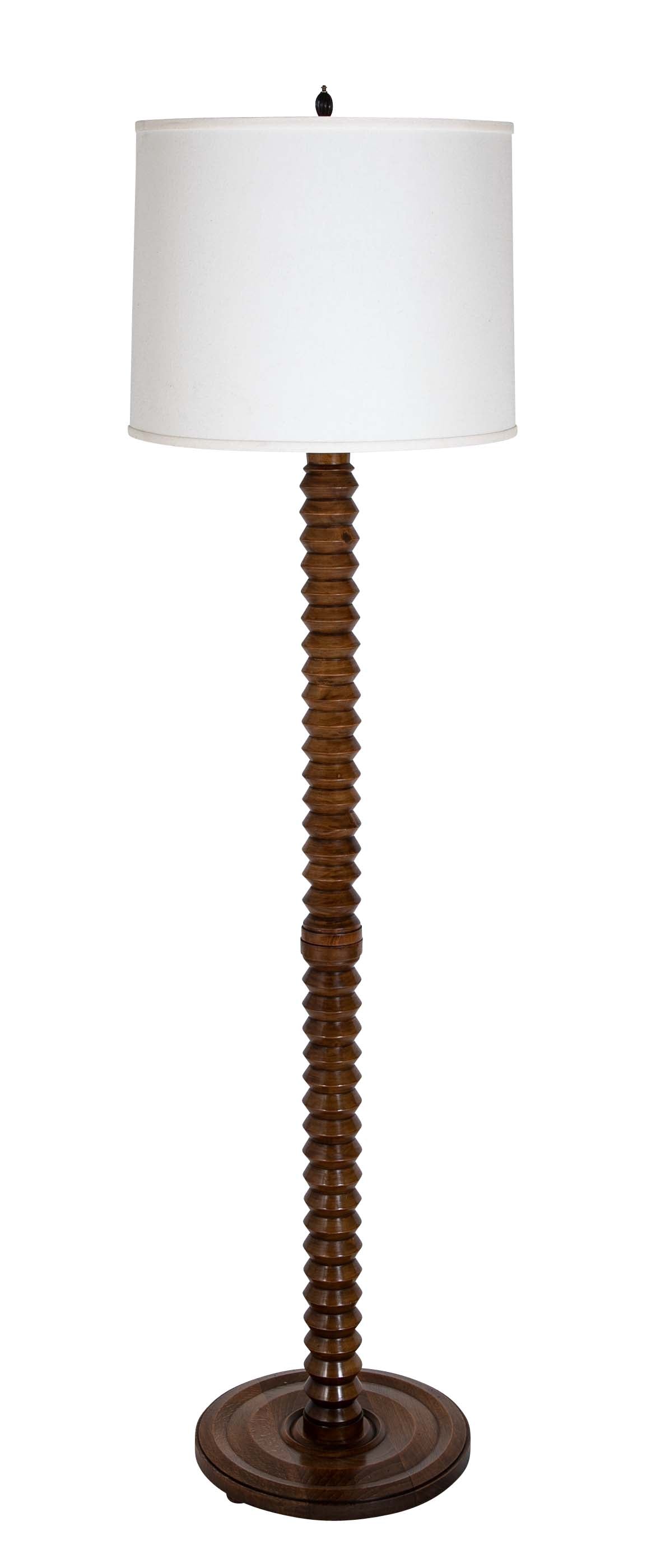 Charles Dudouyt style Turned Floor Lamp