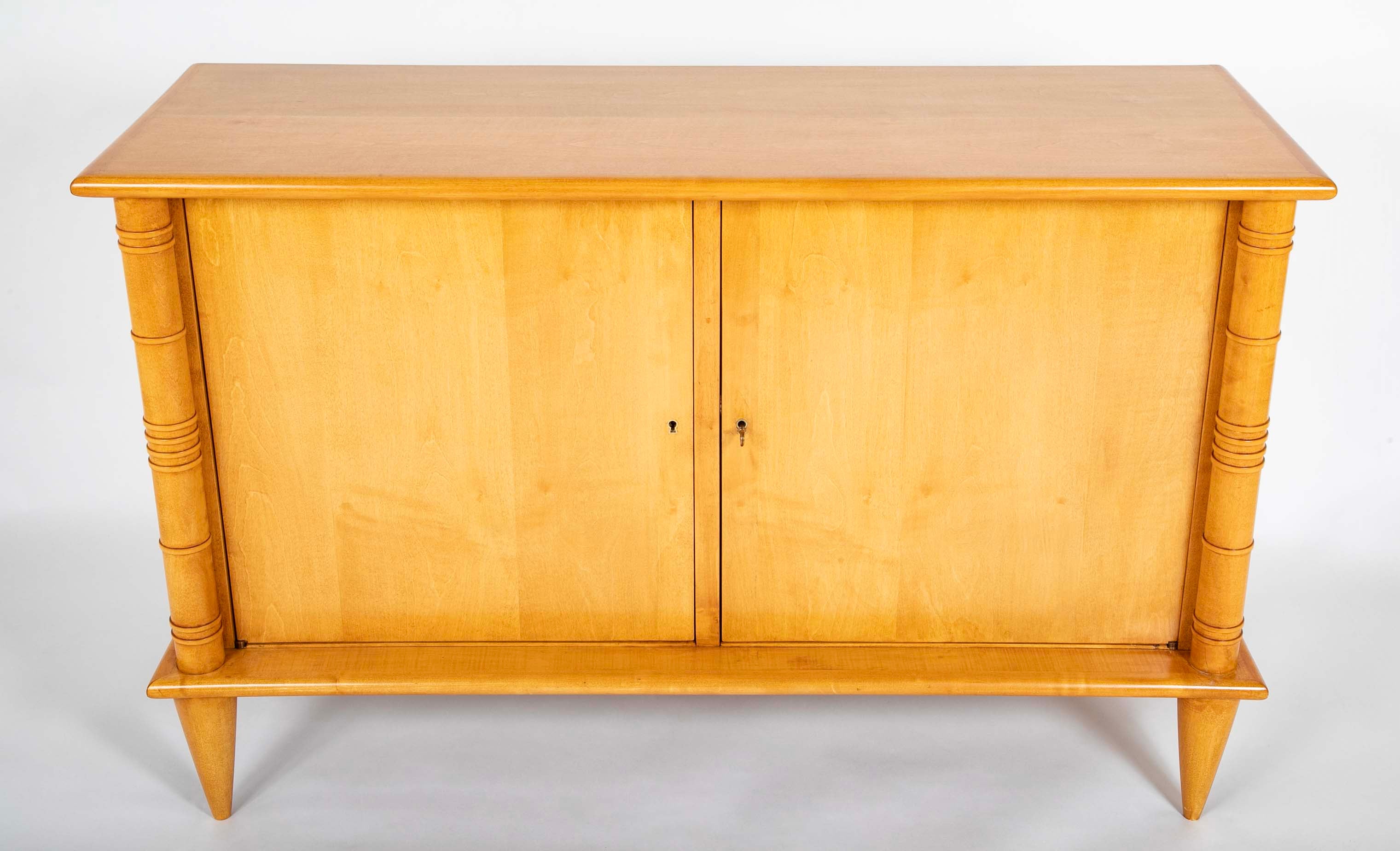 Sycamore Two Door Cabinet on Toupee Feet by Leon & Maurice Jallot